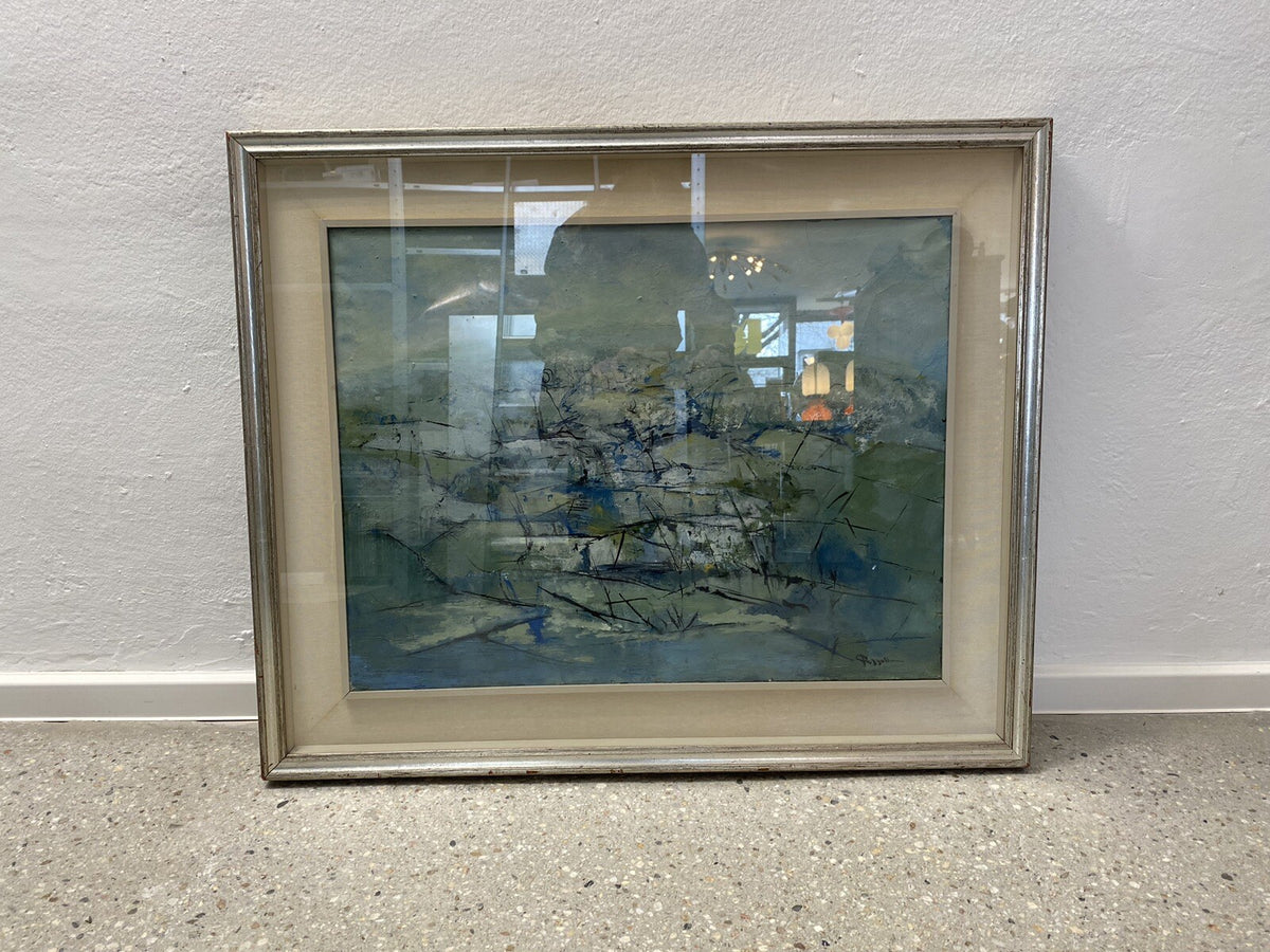GEMÄLDE ÖLGEMÄLDE ABSTRAKTE LANDSCHAFT ITALIEN DORF ANTONIO PEZZOTTA