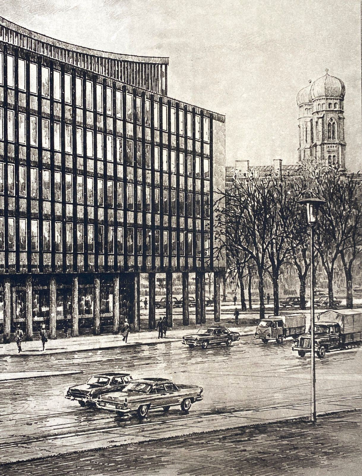 *GRAFIK HEINZ WEHLISCH MÜNCHEN VERWALTUNGSGEBÄUDE SIEMENS MÜNCHEN