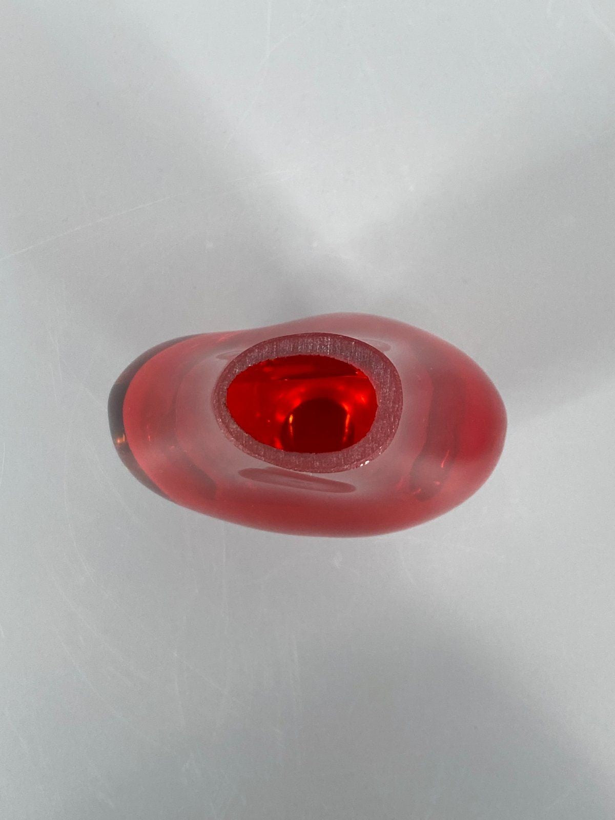 * SOMMERSO GLAS VASE ROT ORANGE MURANO GLAS ITALIEN MID CENTURY