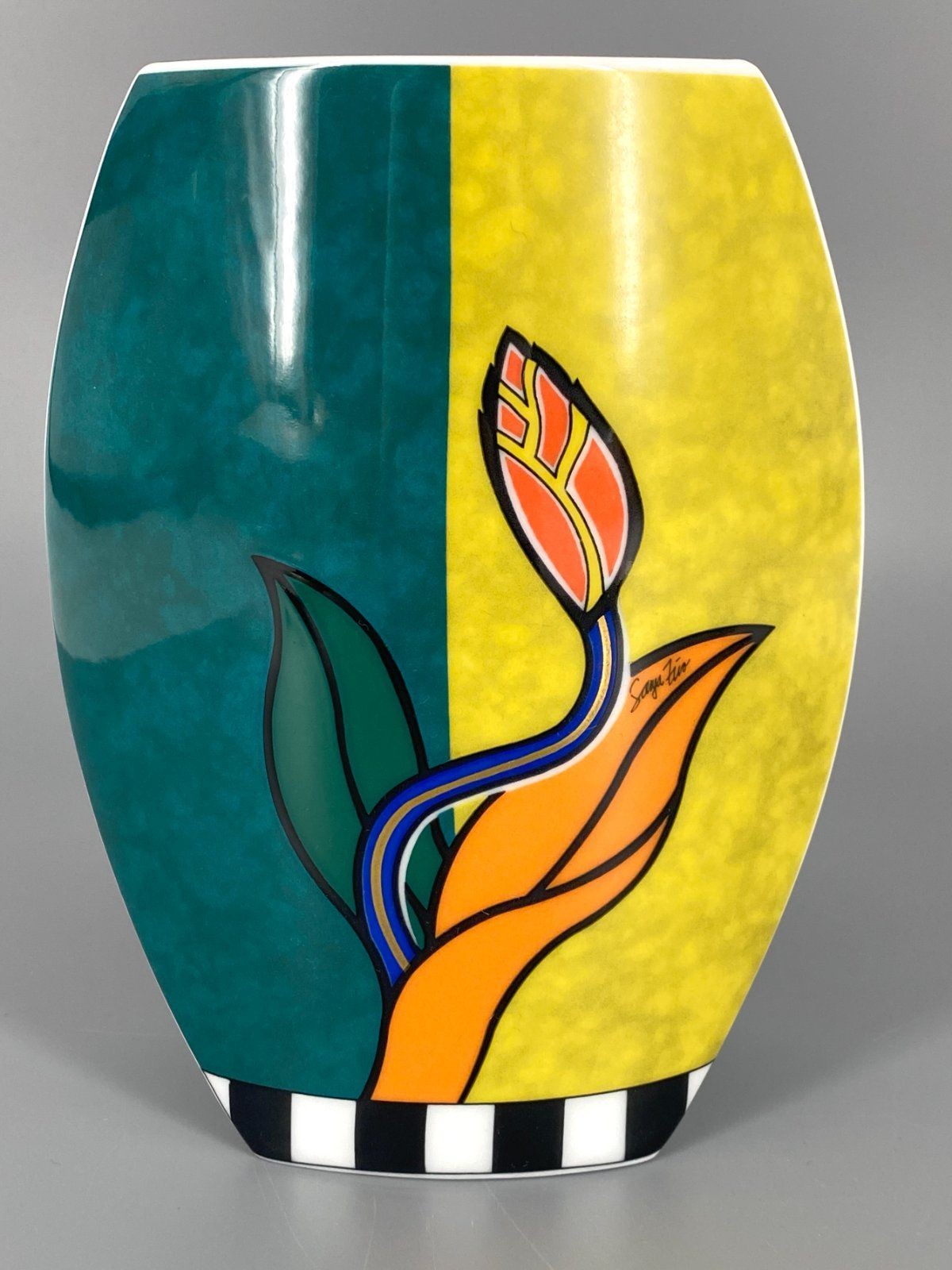 * VASE ROSENTHAL STUDIO LINIE PORZELLAN SANJA ZIVO FLORAL J.VAART