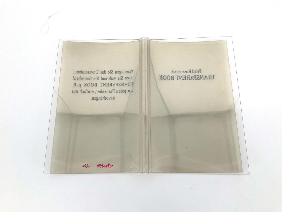 *KUNSTOBJEKT FRIED ROSENSTOCK TRANSPARENT BOOK KÜNSTLERBUCH 1994