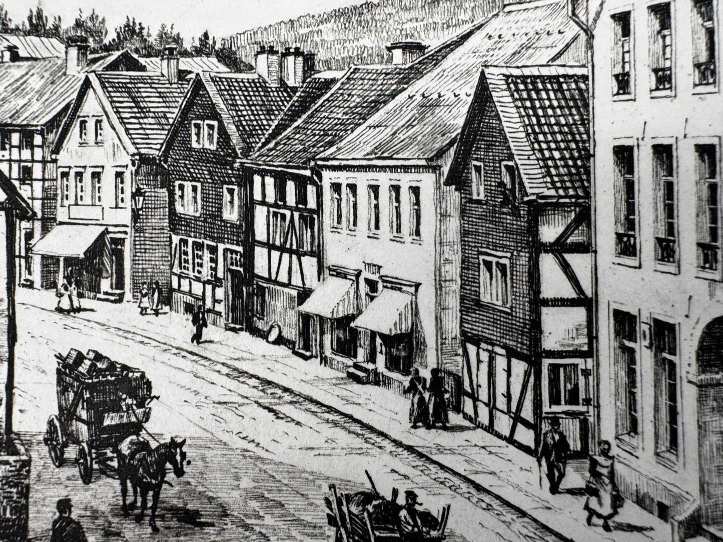 * HEINZ WEHLISCH ORIGINAL RADIERUNG HELLENTHAL UM 1914 ANSICHT