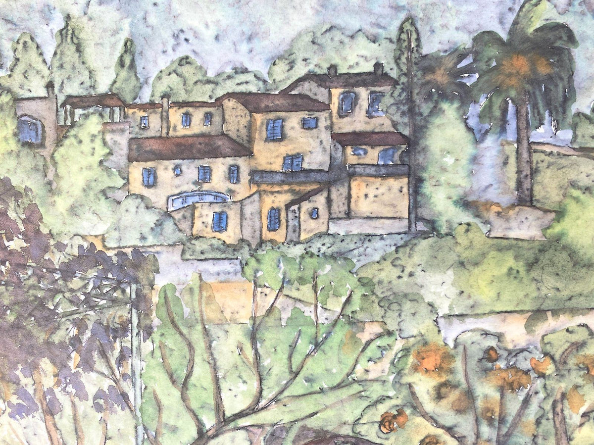 * GRAFIK OFFSET DEIÀ MALLORCA SPANIEN TOM D’ELVERT AQUARELL 1995
