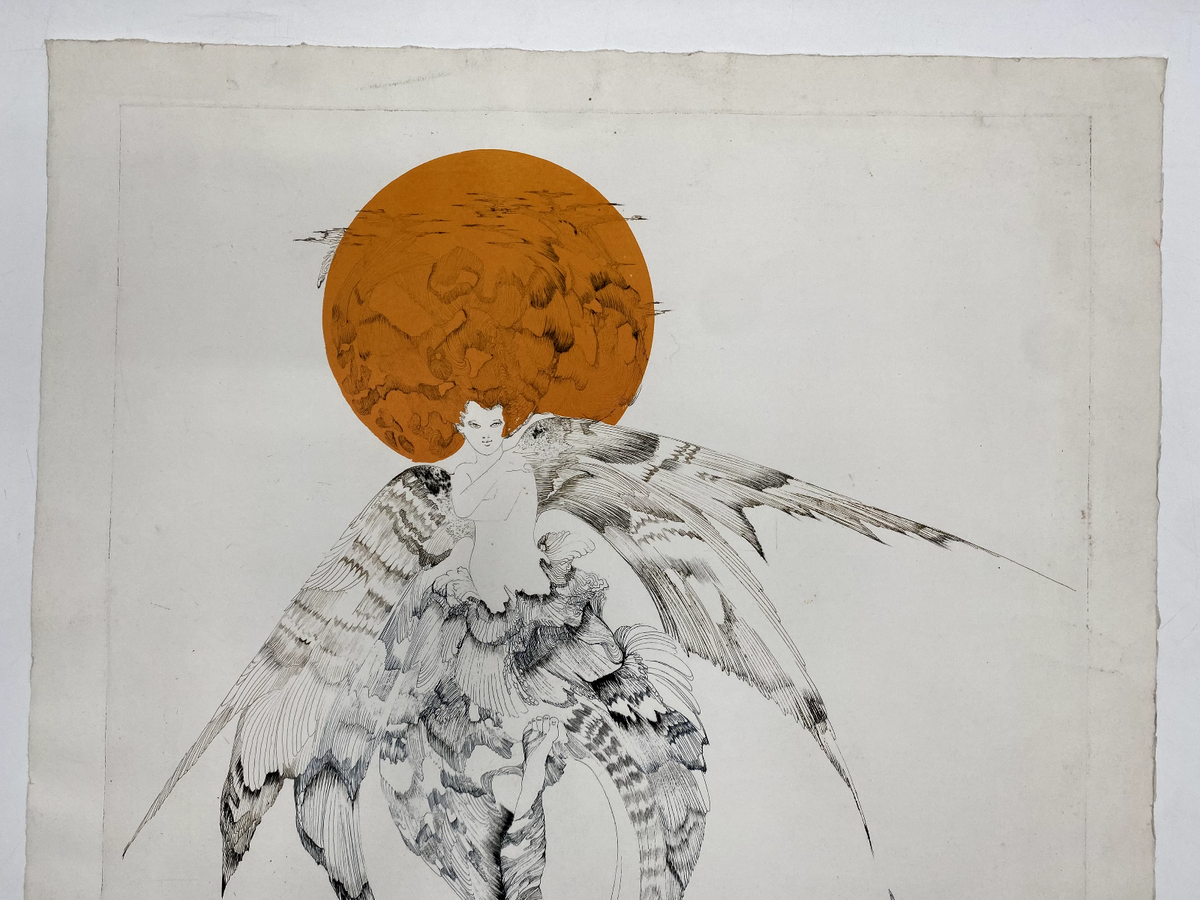 * DRUCK DIDIER MOREAU MONT DE VENUS LITHOGRAFIE HANDKOLORIERT PARIS ART NOVEAU