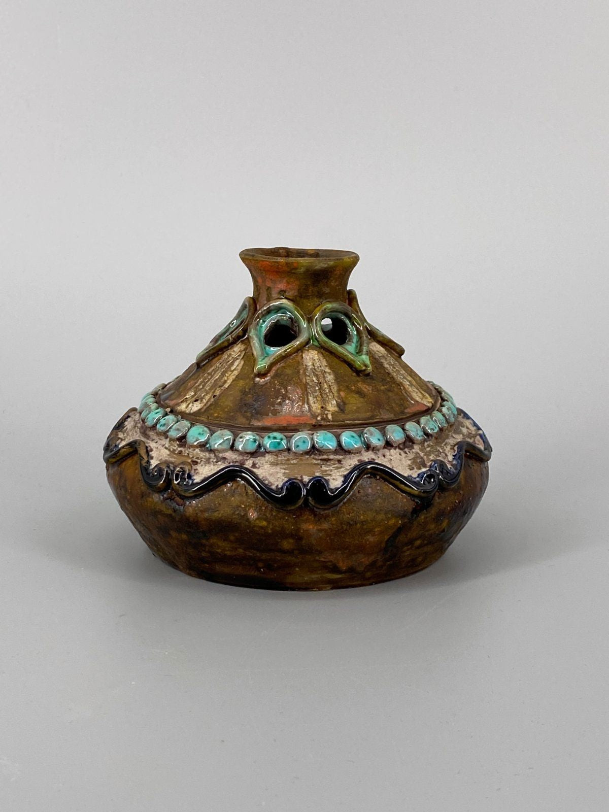 * KERAMIK VASE SIGNIERT KUNSTHANDWERK STRUKTUR SKULPTUR