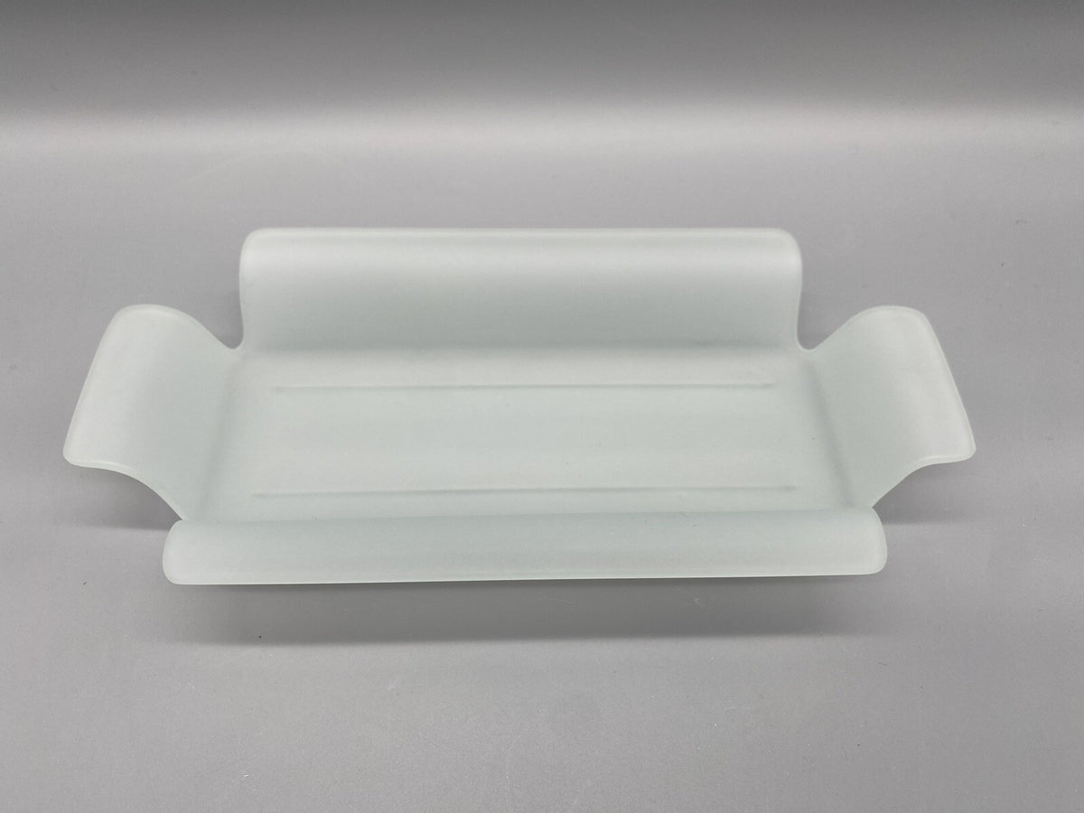 PRODUZIONE PRIVATA MICHELE DE LUCCHI TABLETT GLAS DESIGN PAAR TRAY DESIGN ITALY