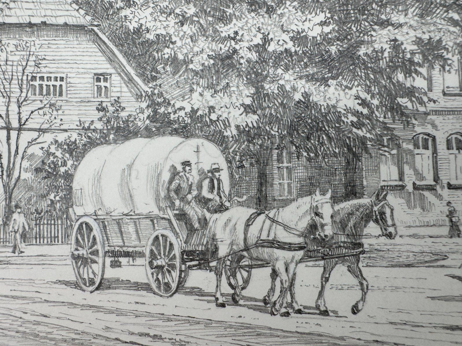 * HEINZ WEHLISCH ZEICHNUNG POLSUM GELSENKIRCHEN UM 1910 SIGNIERT
