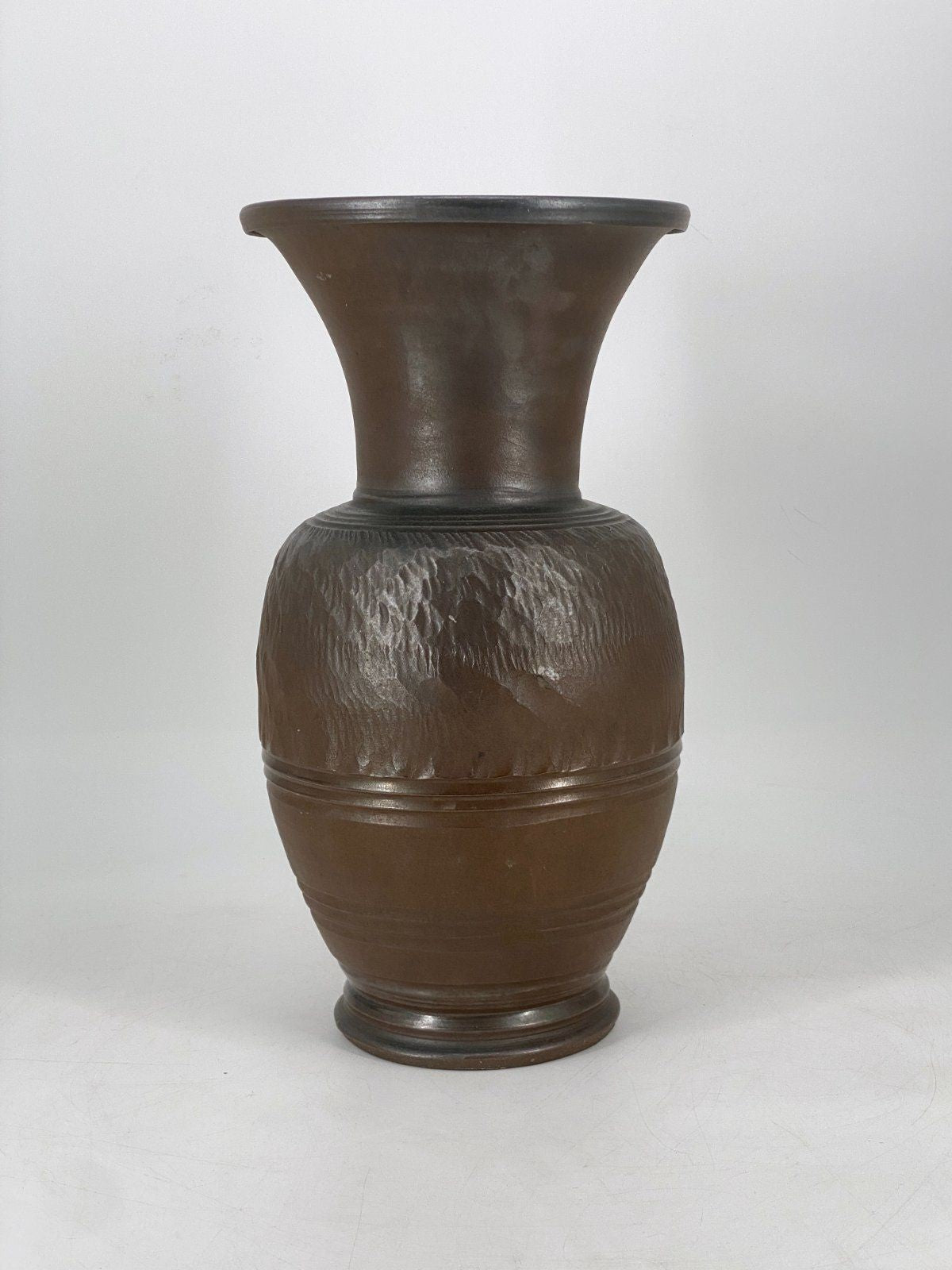 * GROßE STUDIOKERAMIK VASE BRAUN BODENVASE 49cm VINTAGE 70er