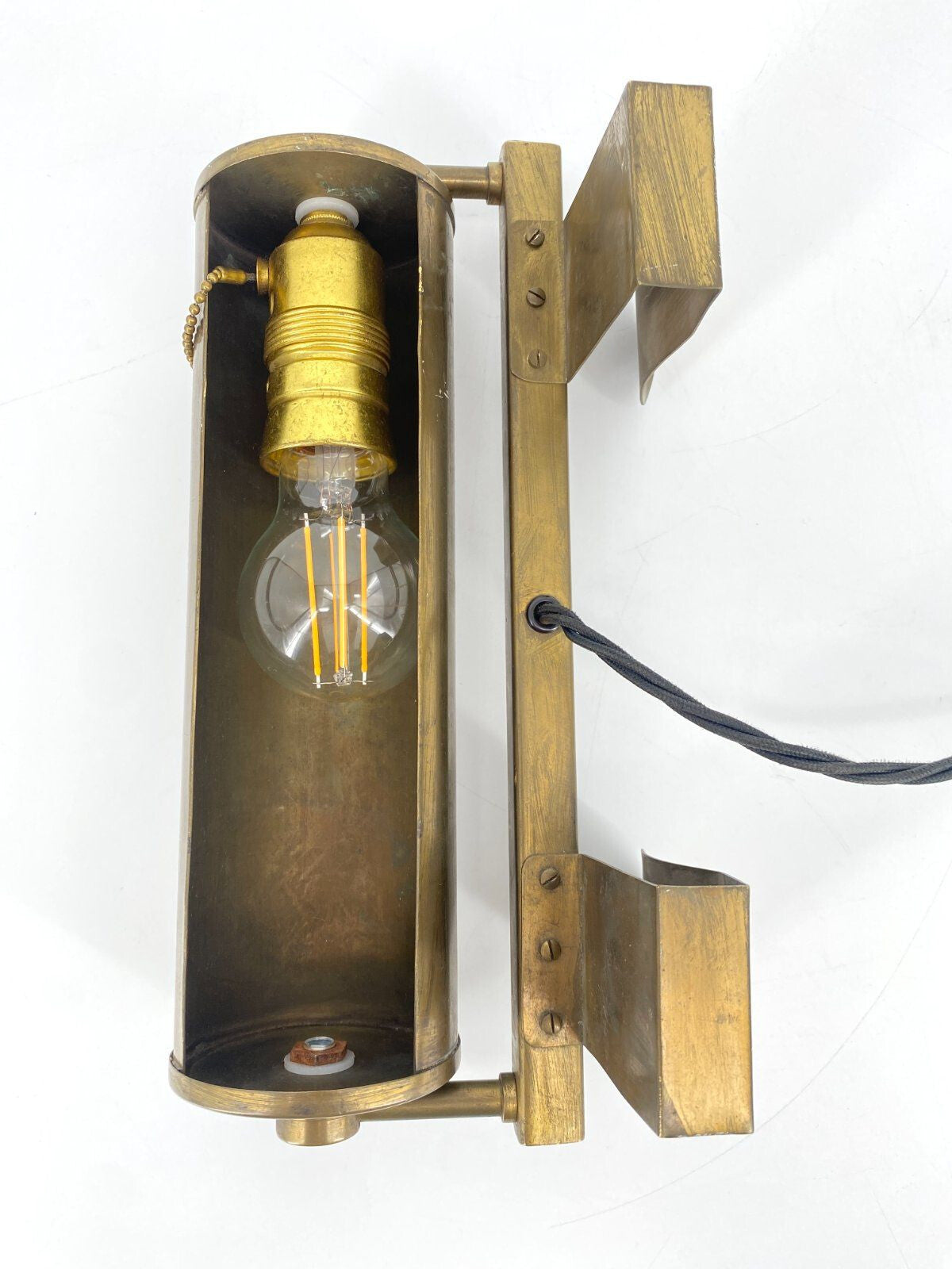 * WANDLAMPE REGALLAMPE MESSING KLEMMLEUCHTE ART DECO SPOT HALTERUNG