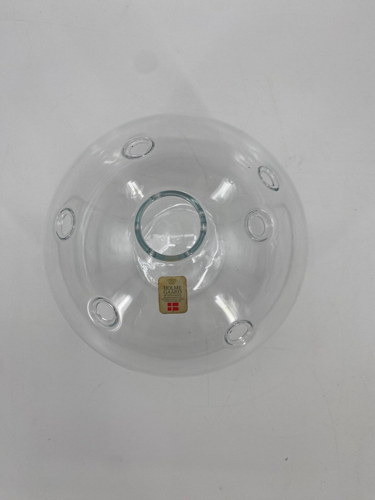 * HOLMEGAARD METEOR HULL VASE MICHAEL BANG 70ER TRANSPARENT GLAS VINTAGE DANISH