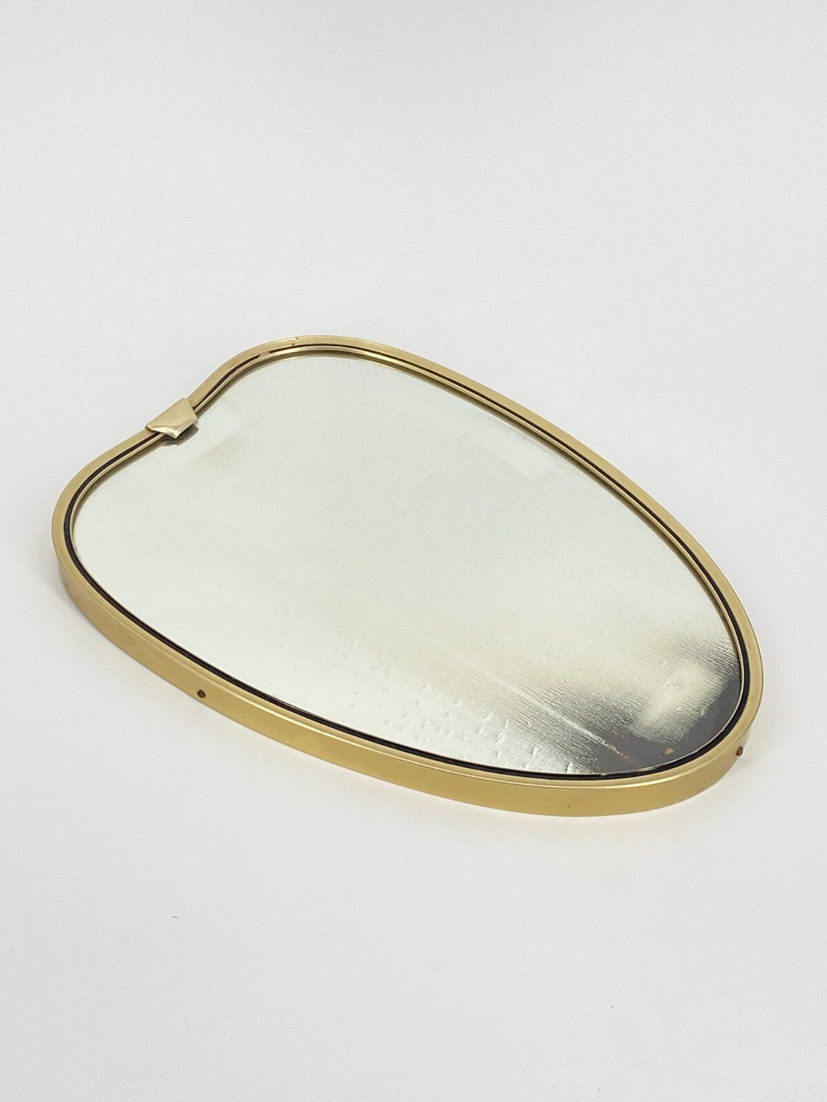 * WANDSPIEGEL ROCKABILLY 50ER OVAL MESSING HERZFORM SPIEGEL