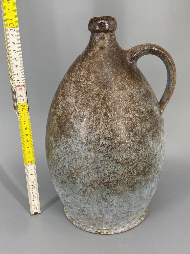 * VASE KRUG KERAMIK STUDIOKERAMIK HENKELVASE SIGNIERT LA MID CENTURY