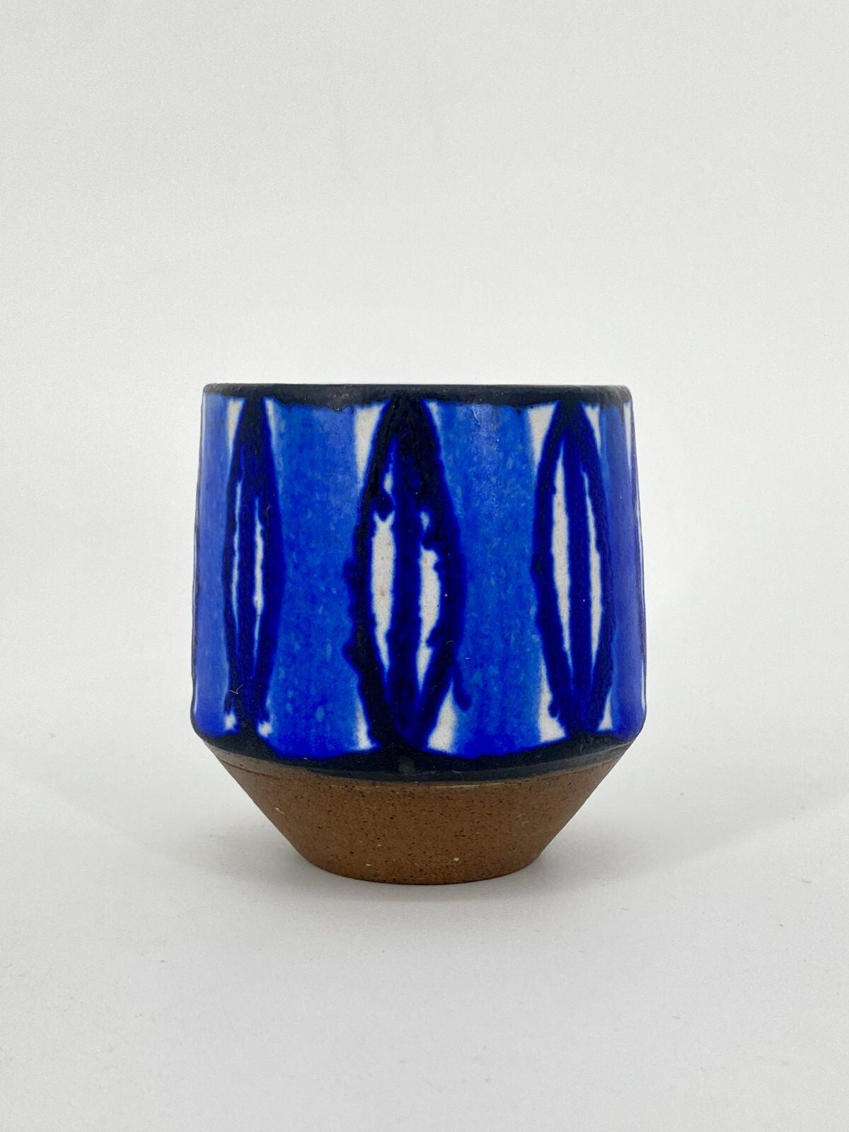 * MINI VASE KLEIN MINIATUR WINDLICHT BLAU JUIST VINTAGE GERMANY