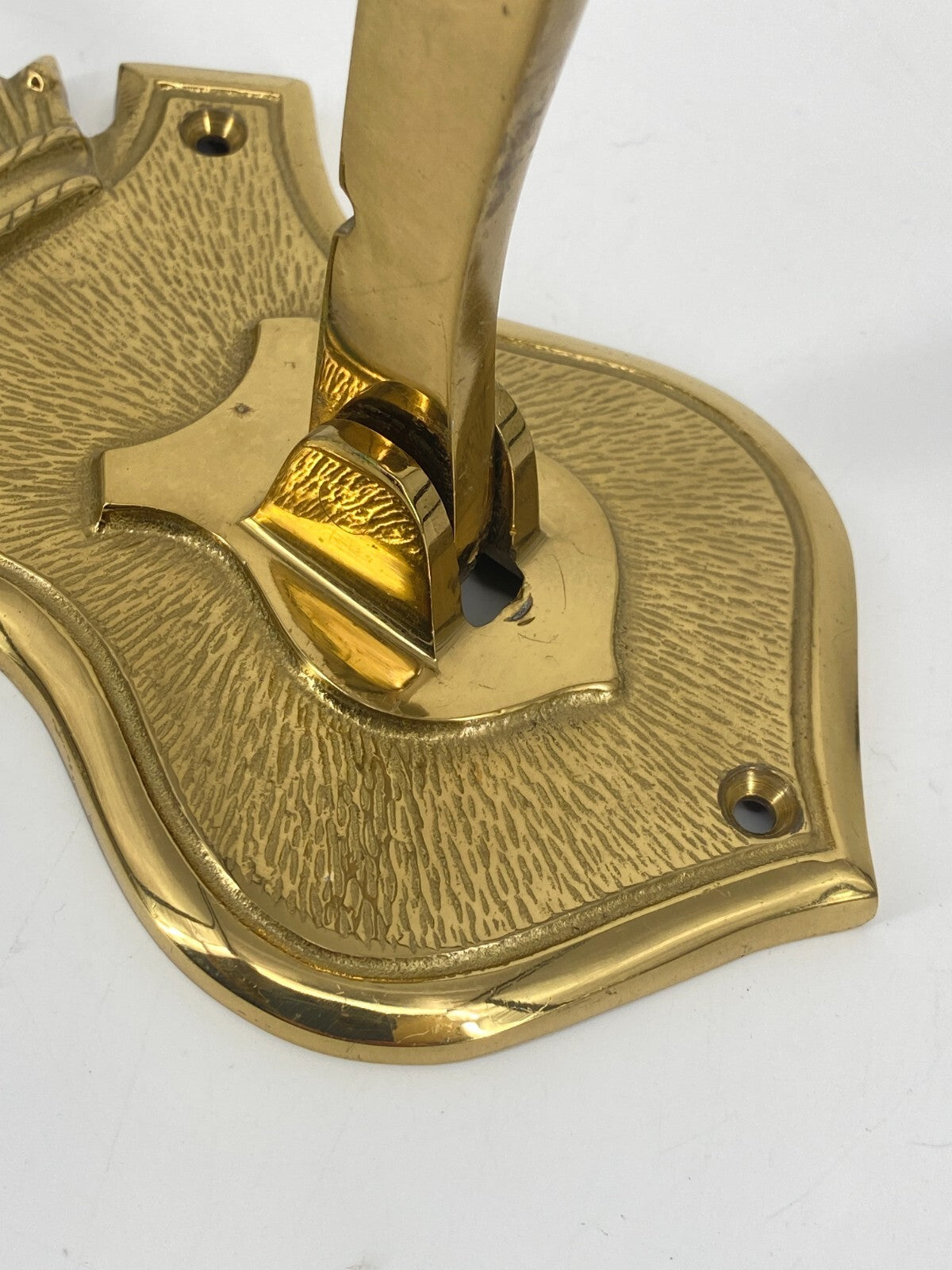 * MESSING WANDHAKEN LÜFTERHAKEN WAPPEN HAKEN KLAPPBAR VINTAGE