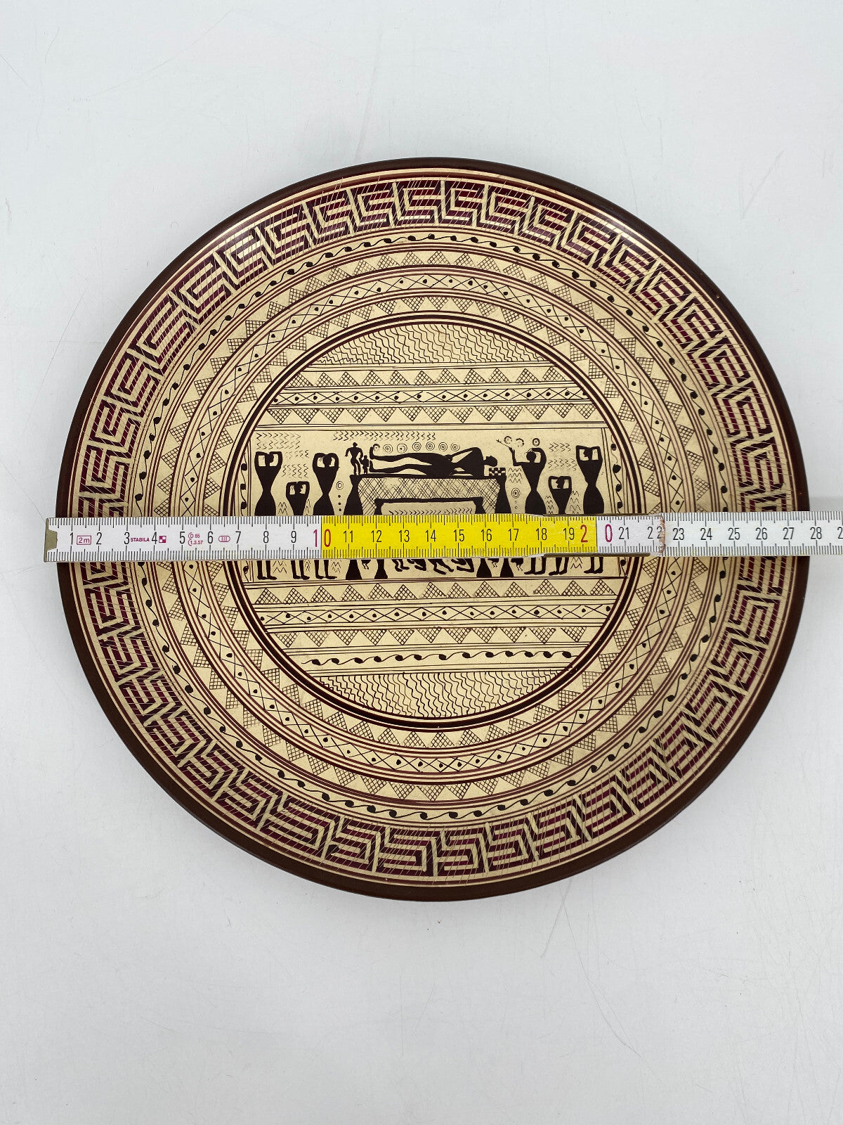 *DIPYLON AMPHORE VASE HANDBEMALT GRIECHENLAND WANDTELLER DEKO