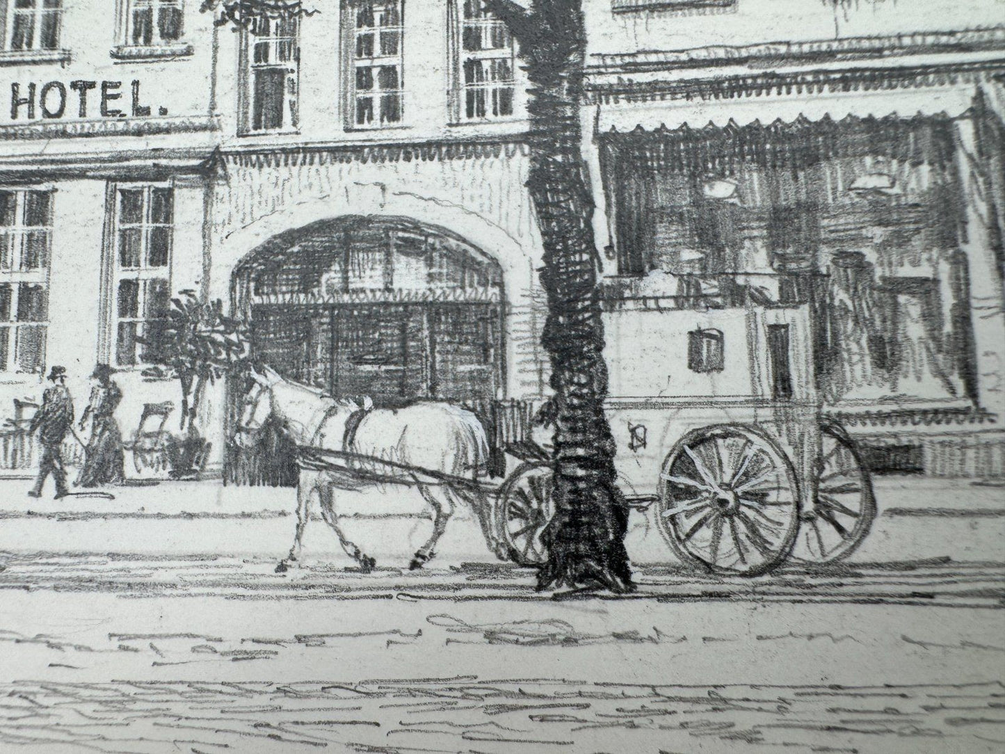 * HEINZ WEHLISCH ZEICHNUNG KANTEN MARKTPLATZ UM 1905 ANSICHT SIGN