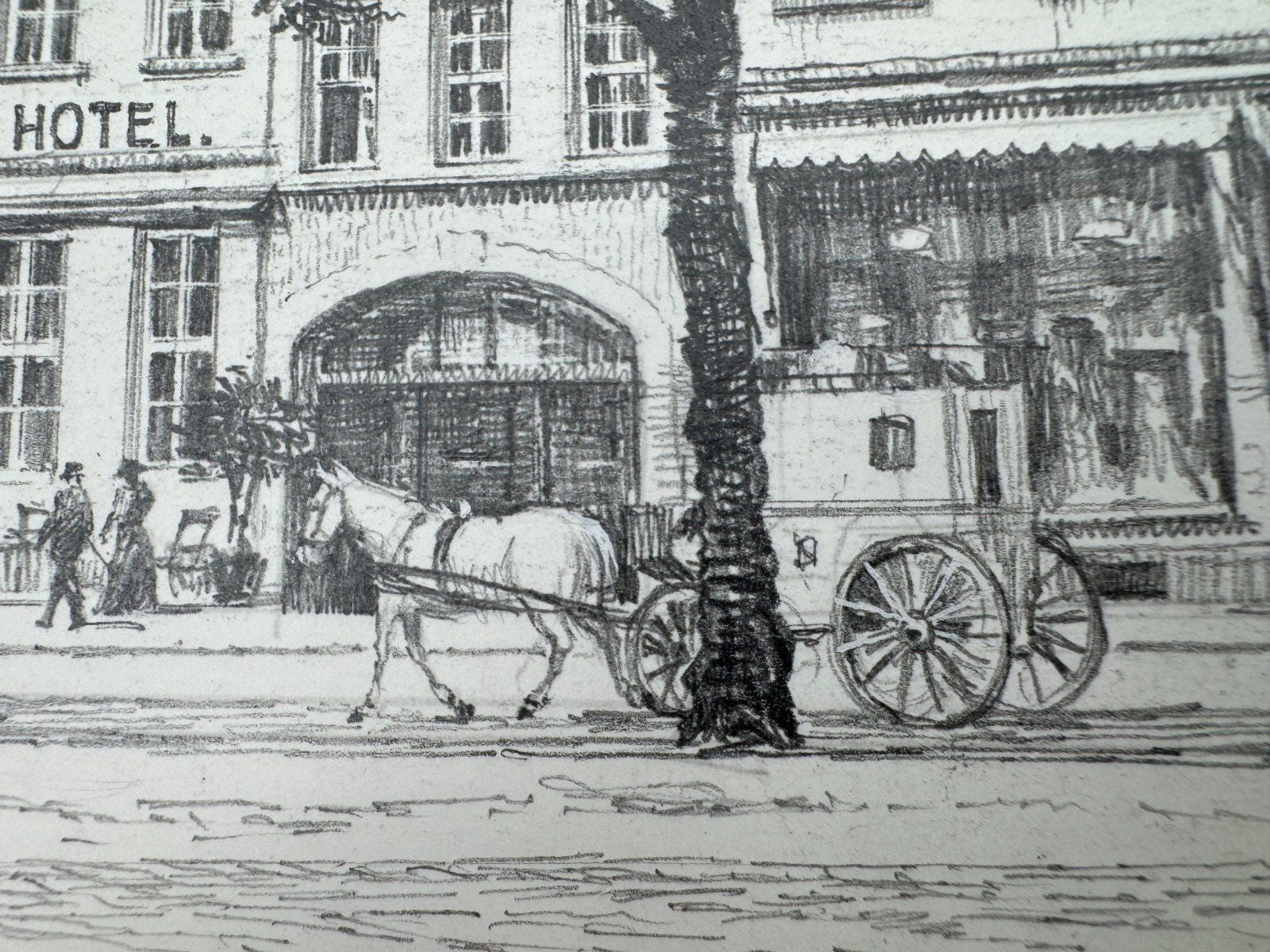 * HEINZ WEHLISCH ZEICHNUNG KANTEN MARKTPLATZ UM 1905 ANSICHT SIGN