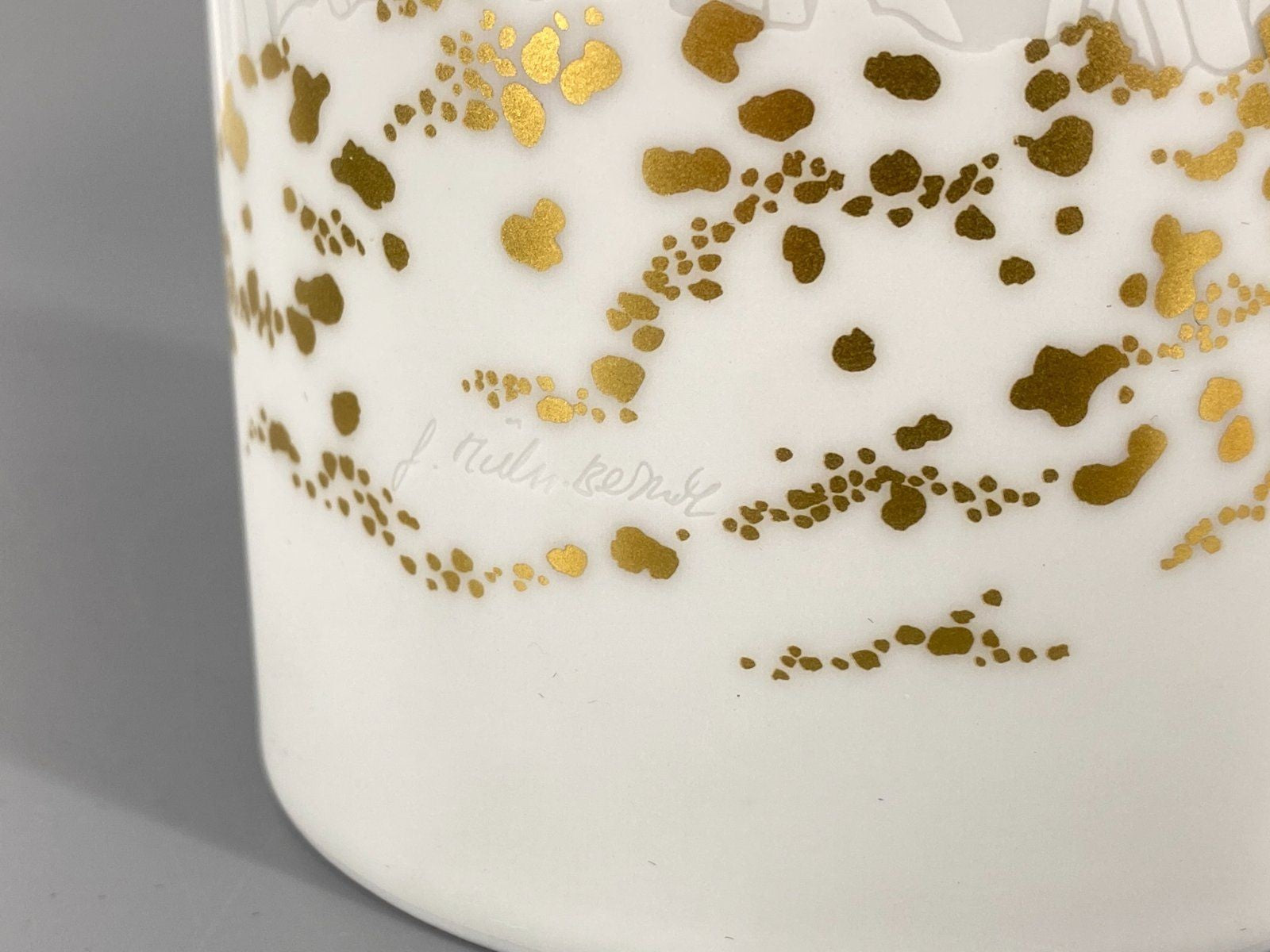 * ROSENTHAL PORZELLAN VASE WEIß GOLD GRÄSER MÜLLER BEHRENDT OVP