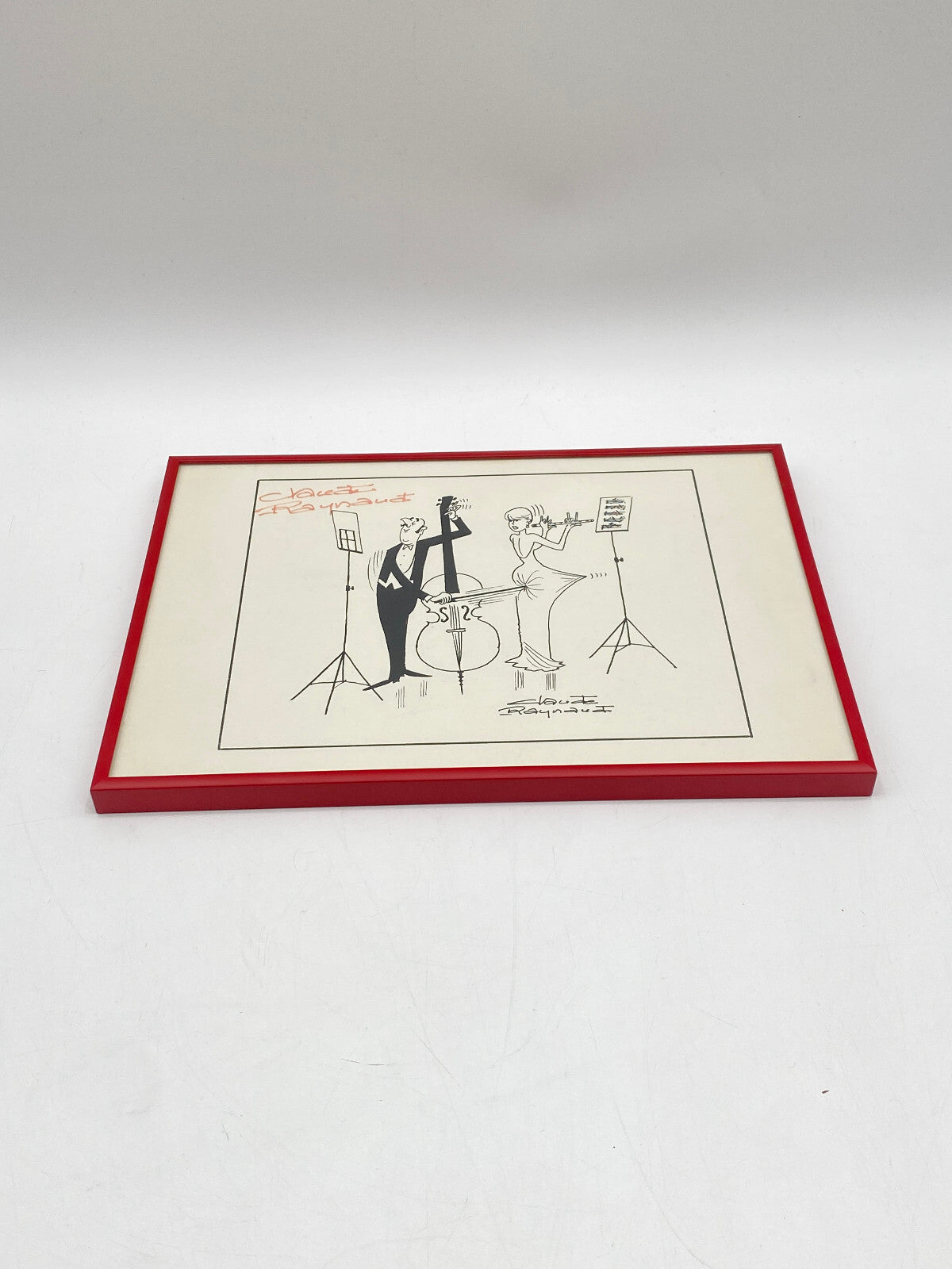 * CLAUDE RAYNAUD KARIKATUR DRUCK KUNSTDRUCK SIGNIERT MUSIK SZENE