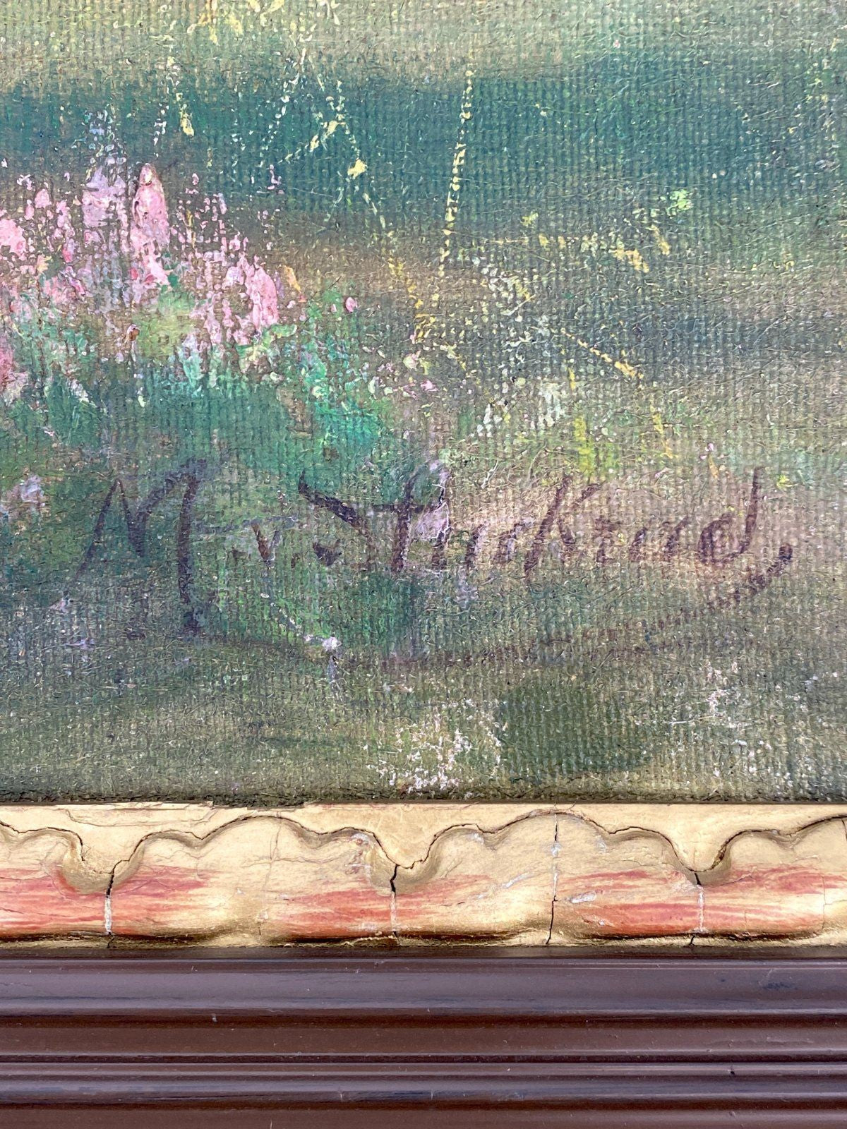 *ÖLGEMÄLDE MARTHA VON STUCKRAD WALD BEI NIKOLASSEE LANDSCHAFT