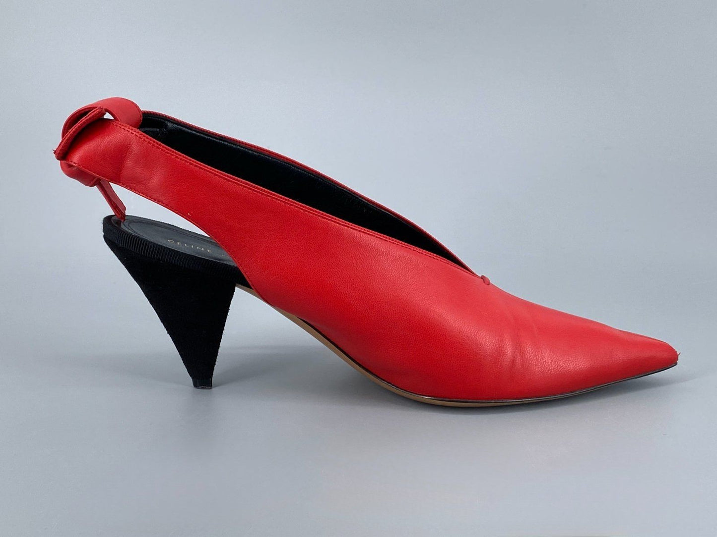 * DAMENSCHUHE CÉLINE PUMPS LEDER 39 FEUERROT ITALY PHOEBE PHILO