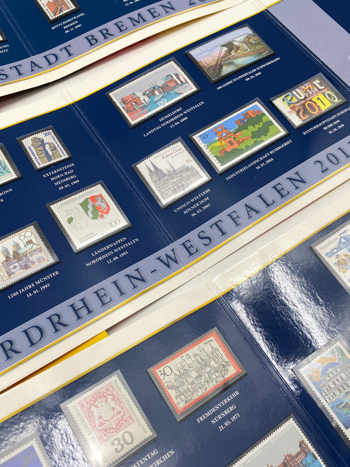 * 2 EURO MÜNZEN GEDENKSET 13 BUNDESLÄNDER MÜNZE BRIEFMARKEN 2006 - 2018
