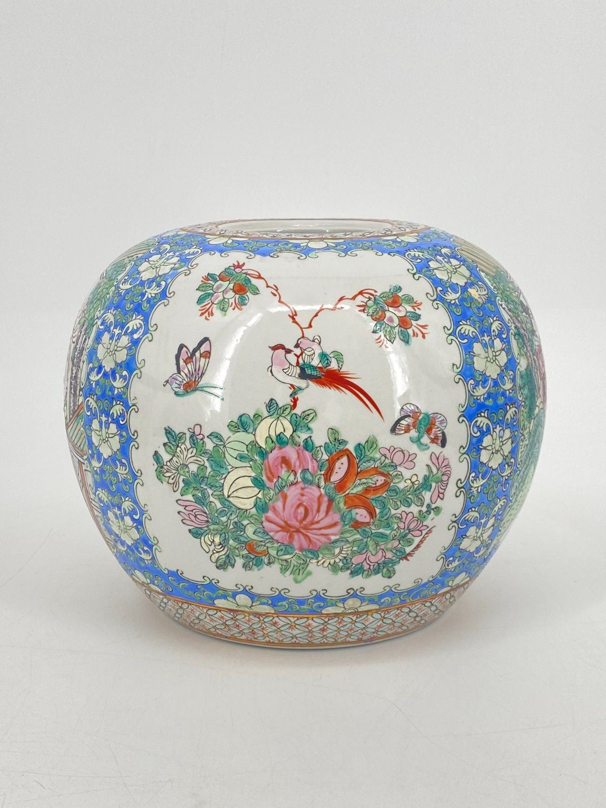 *ANTIKE CHINESISCHE VASE DETAILLIERT DEKORIERT ASIATIKA VOLKSKUNS
