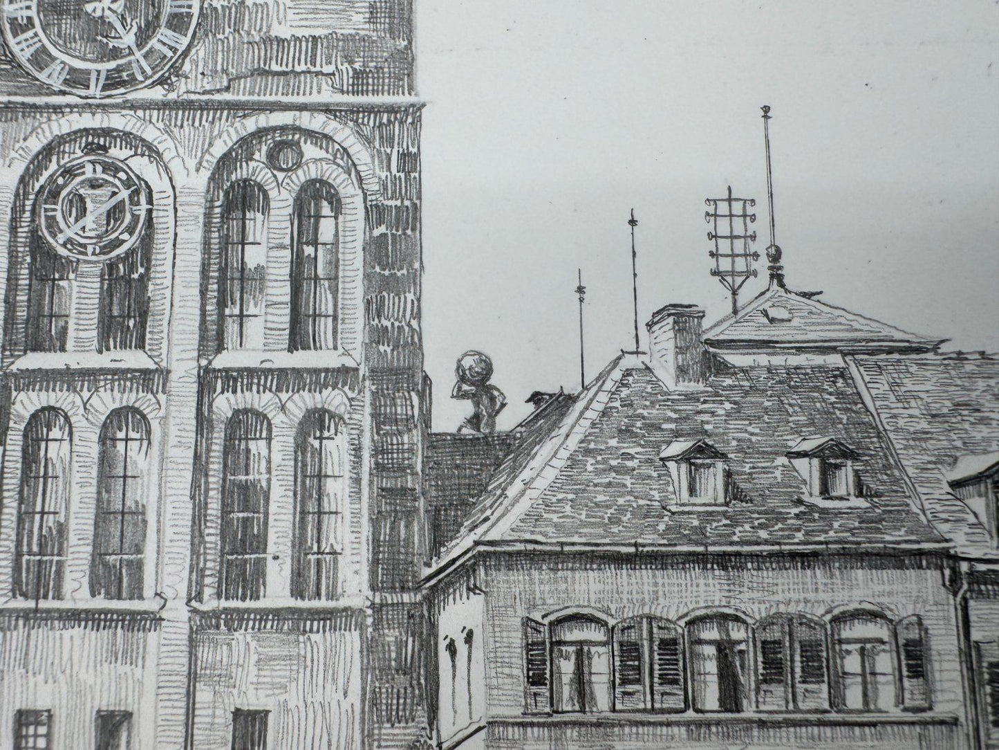 * HEINZ WEHLISCH ZEICHNUNG SPEYER UM 1929 ANSICHT SIGNIERT