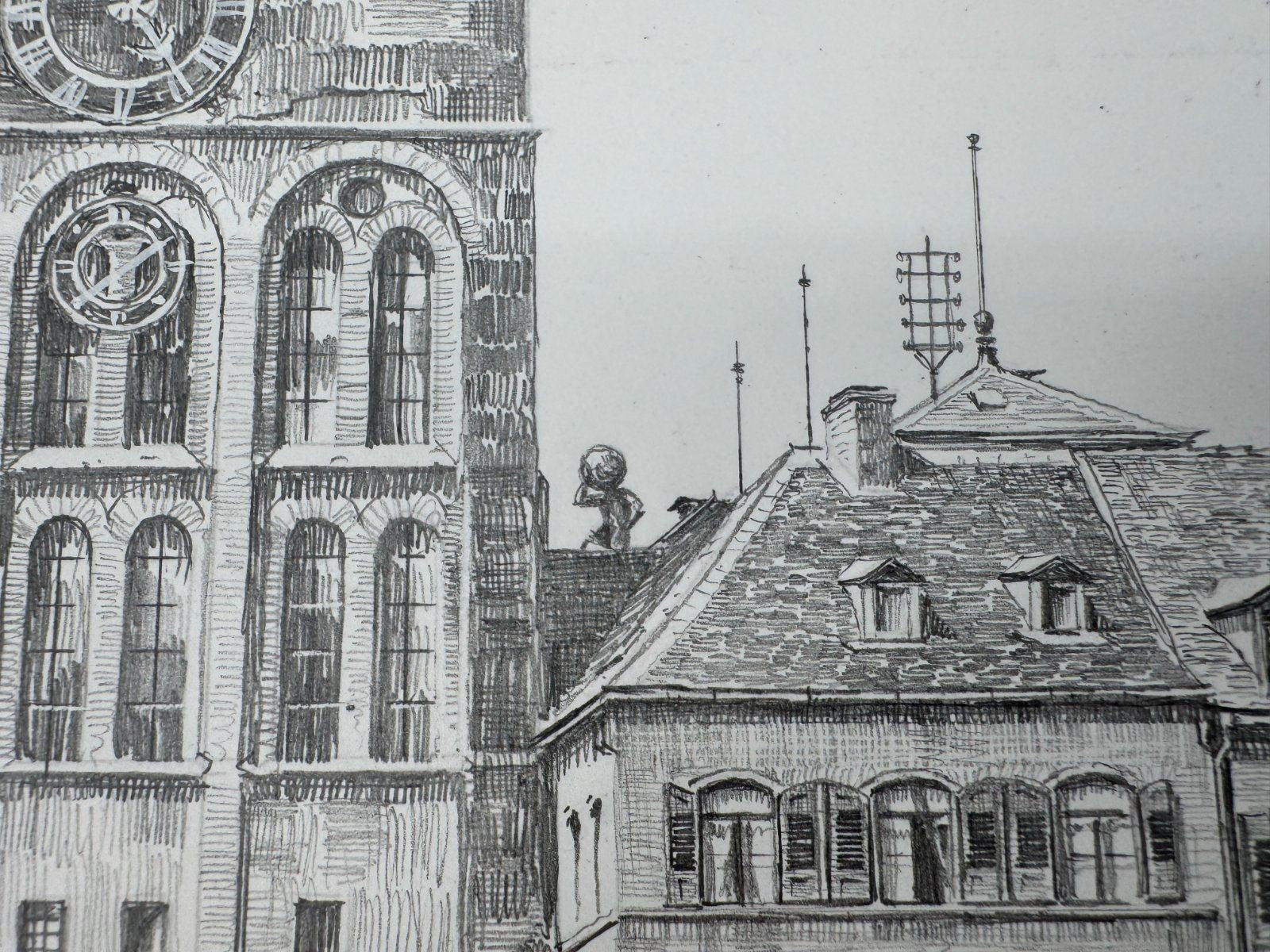 * HEINZ WEHLISCH ZEICHNUNG SPEYER UM 1929 ANSICHT SIGNIERT