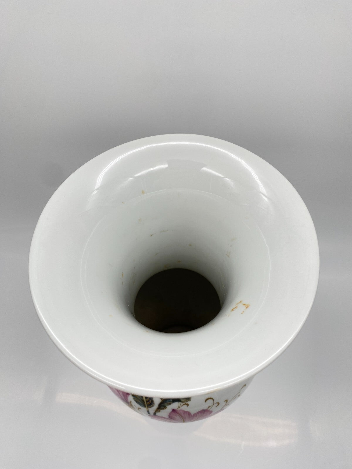 AK KAISER PORZELLAN VASE LILIANE BLUMENDEKOR K NOSSEK HÖHE 34 CM 70ER VINTAGE