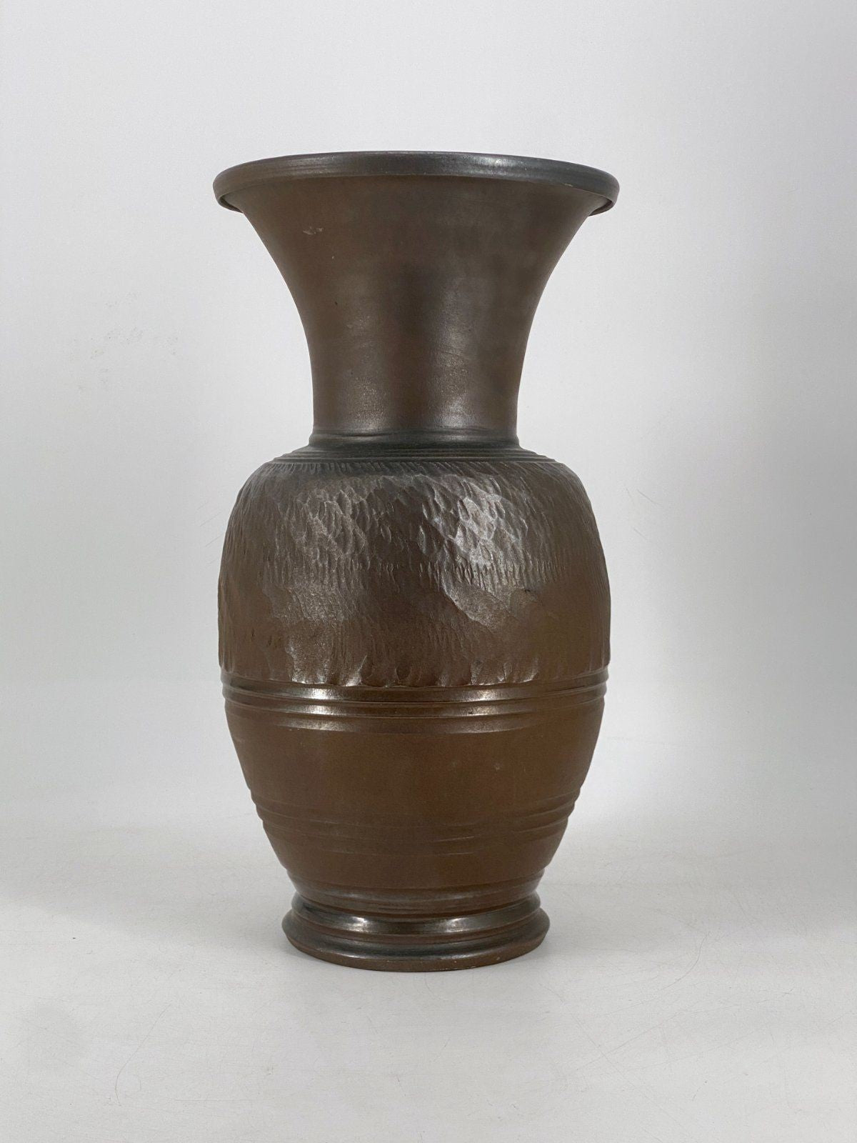* GROßE STUDIOKERAMIK VASE BRAUN BODENVASE 49cm VINTAGE 70er