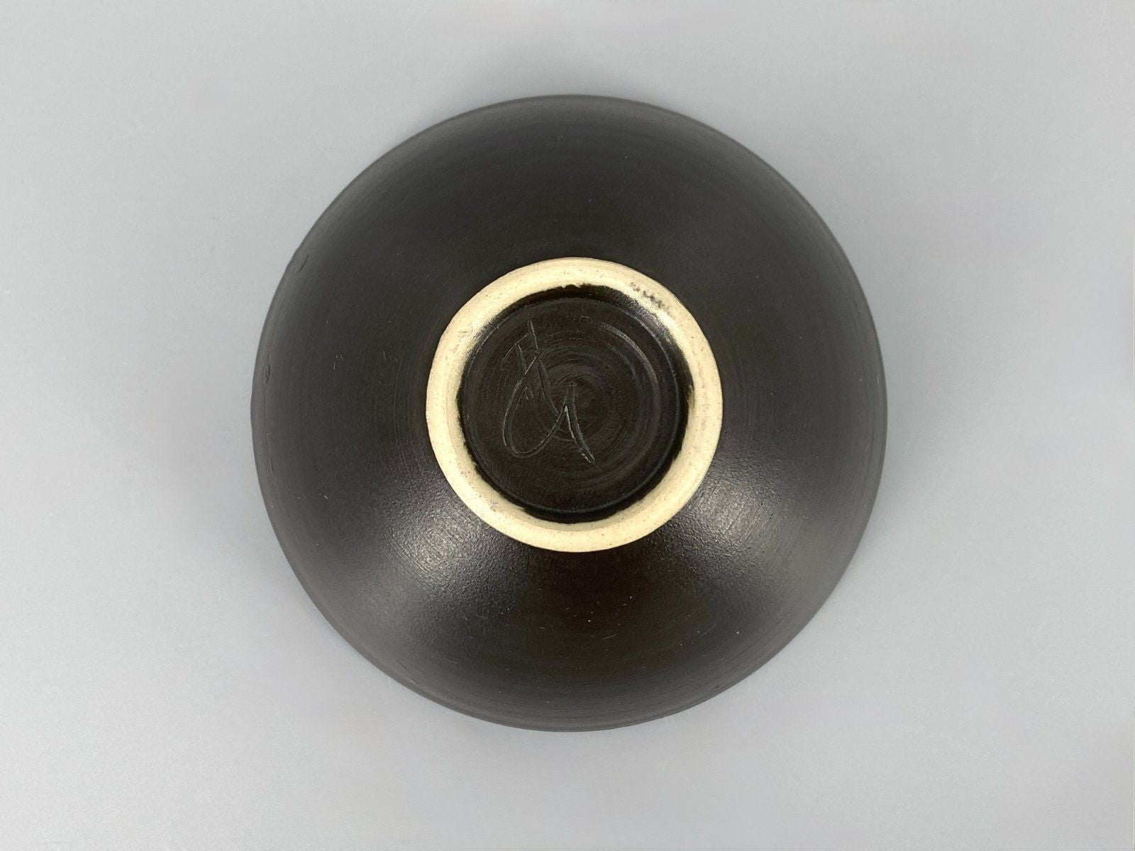 * STUDIOKERAMIK IKEBANA VASE DUNKELBRAUN MONOGRAMMIERT GH HG