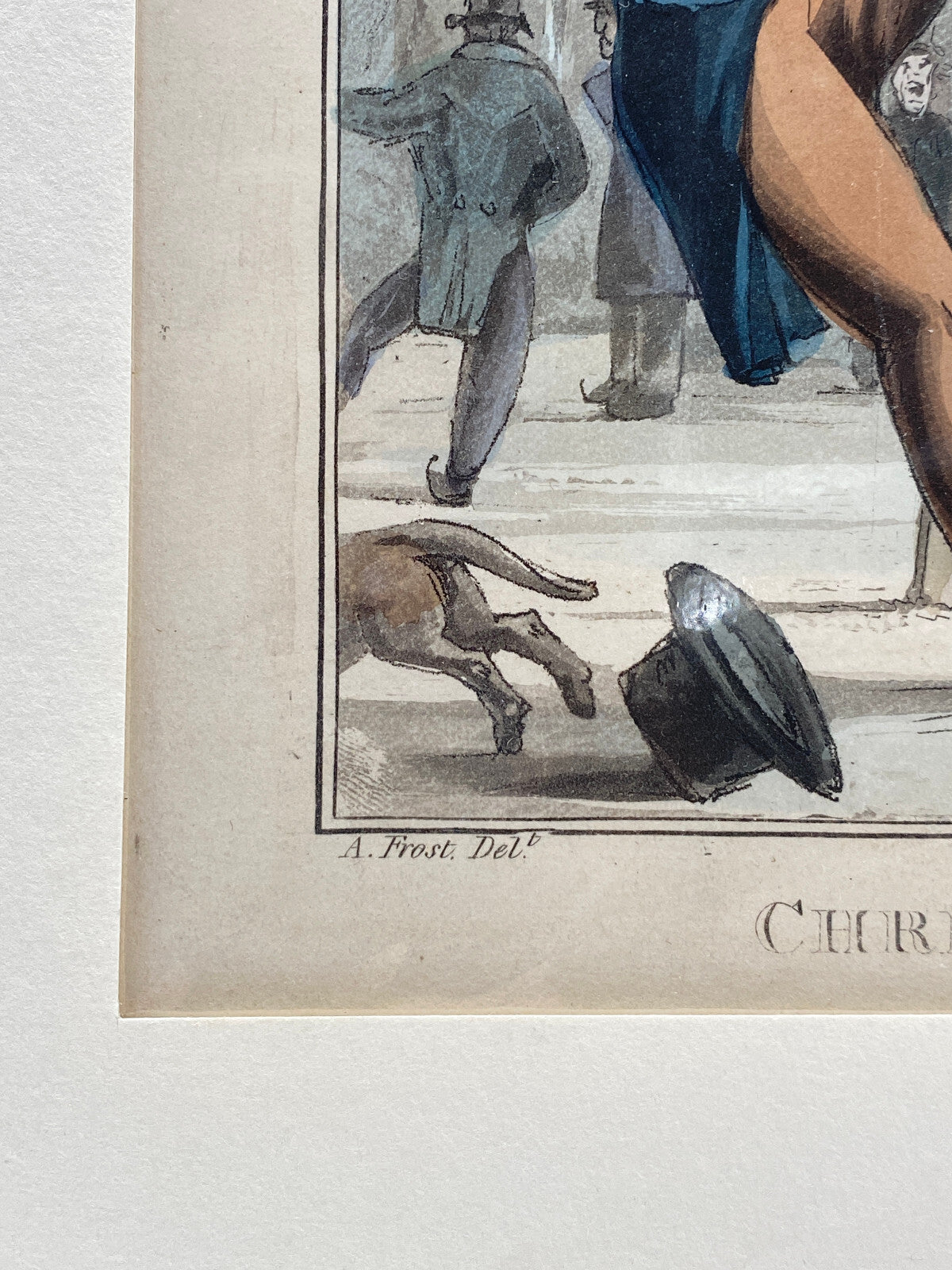 * RADIERUNG PLEASING PASTIME CHRISTMAS QUADRILLE PARTY EISLAUF 1822 LONDON EIS