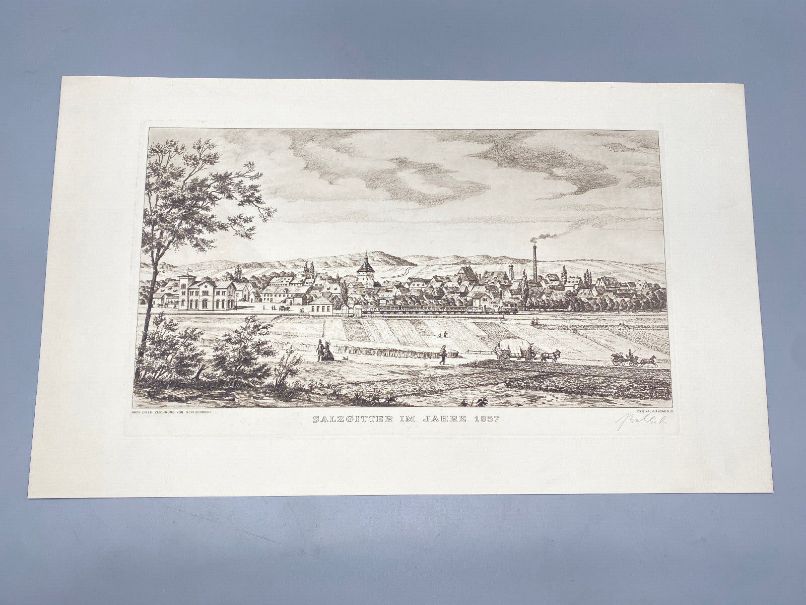 HEINZ WEHLISCH  RADIERUNG SALZGITTER 1857 ORIGINAL HANDABZUG HANDSIGINIERT