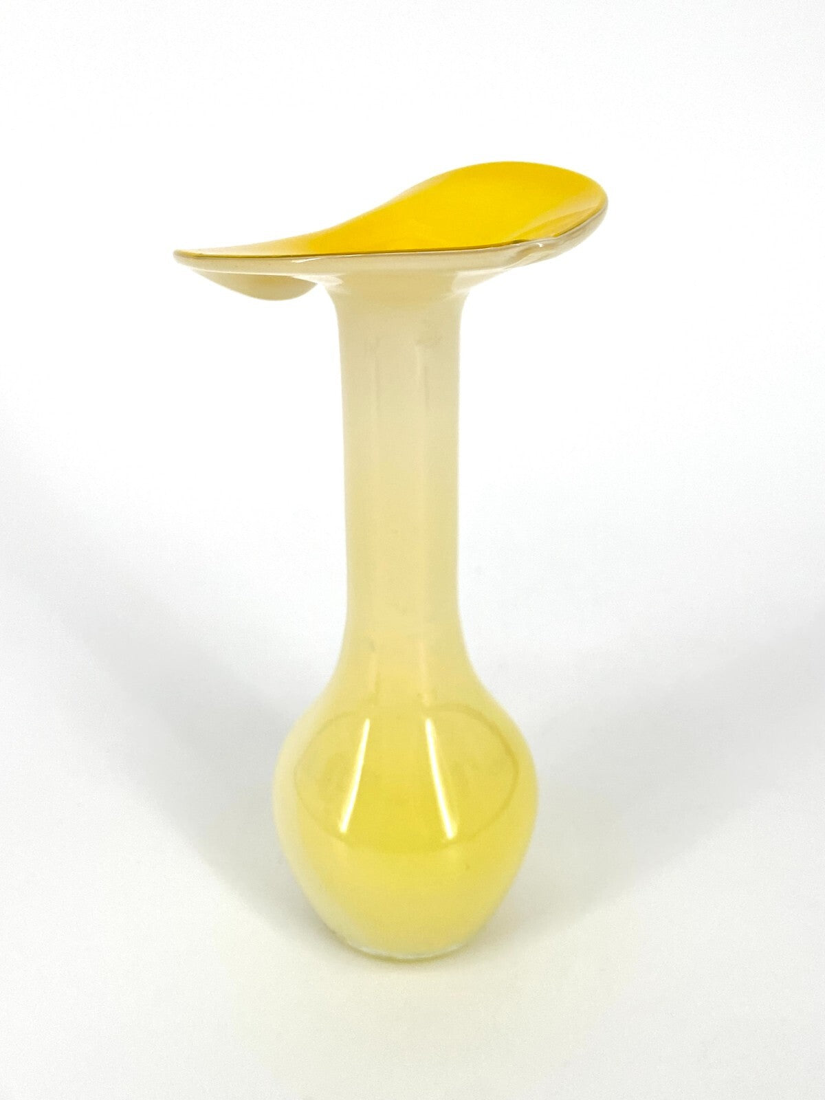 * VASE GLAS JACK IN THE PULPIT GELB 60ER MURANO LILY FLORAL