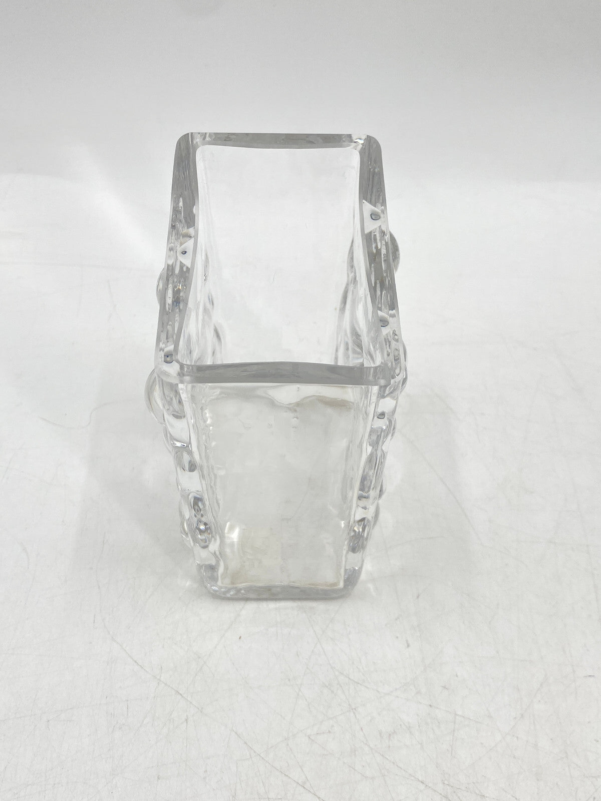 * WMF ERICH JACHMANN BUBBLE VASE GLASVASE GLAS NOPPEN BLOCKVASE VINTAGE 60ER