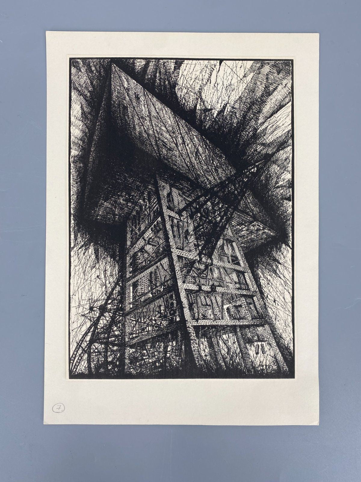 * RADIERUNG DITTBERNER MONUMENT GRAFIK KUNST ARS PHANTASTICA