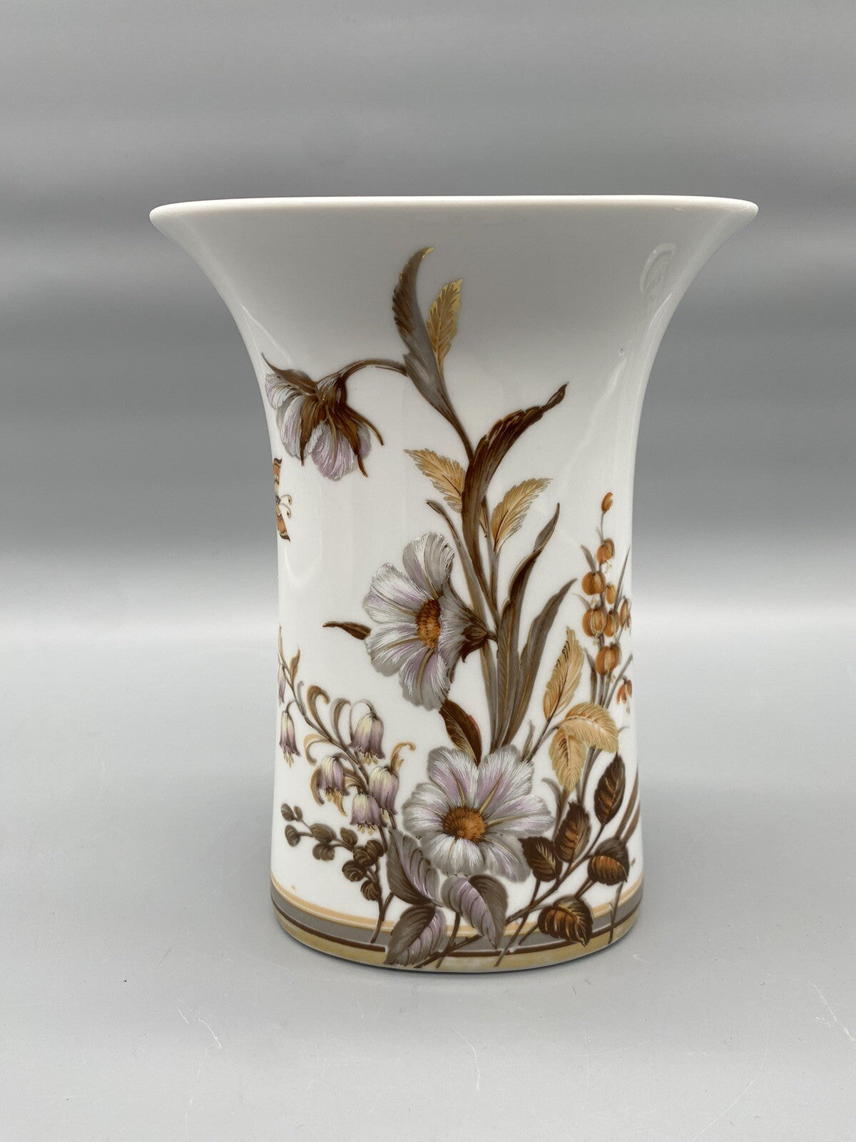 SET AK KASIER PORZELLAN VASE BLUMEN VINTAGE 50/60er RUND TROMPETE OVAL