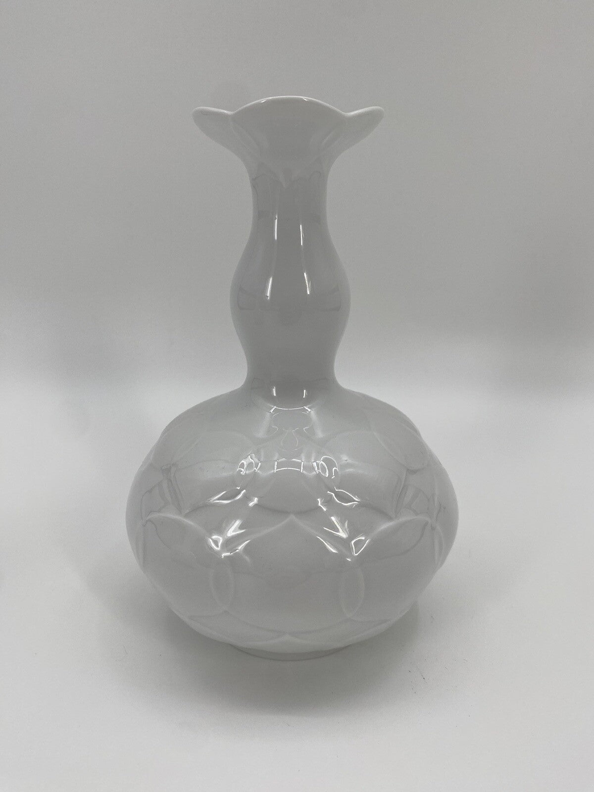 * MEISSENER PORZELLAN VASE LOTUS MEISSEN RELIEF 1. WAHL LUDWIG ZEPNER