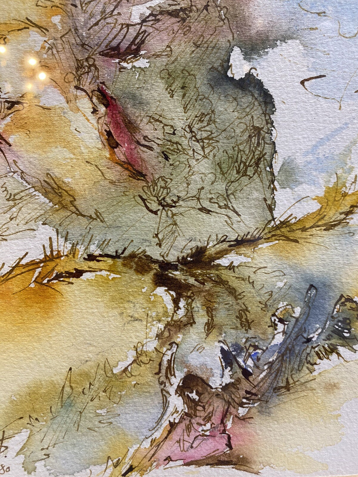 AQUARELL x 4 PETER SCHMIDT SCHÖNBERG BERGE SINFONIE ENGEL AKT BERLINER KUNST