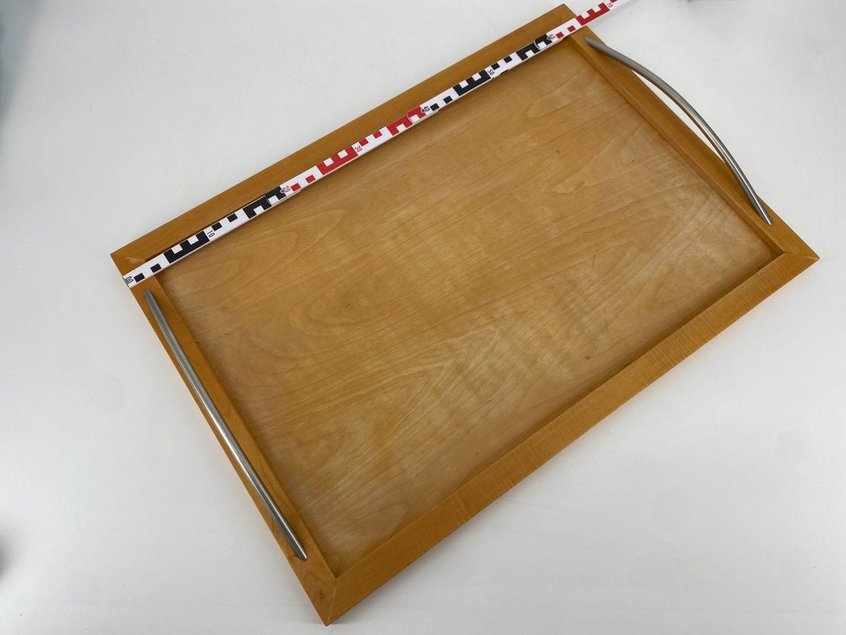 * GROSSES MODERNES HOLZ SERVIERTABLETT 66x46 cm BUCHE