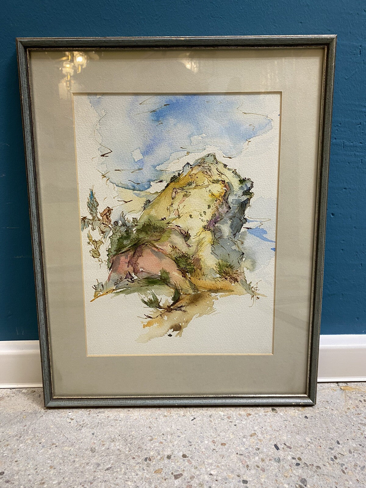 AQUARELL x 4 PETER SCHMIDT SCHÖNBERG BERGE SINFONIE ENGEL AKT BERLINER KUNST