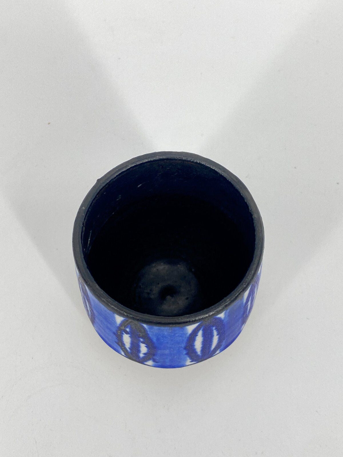 * MINI VASE KLEIN MINIATUR WINDLICHT BLAU JUIST VINTAGE GERMANY