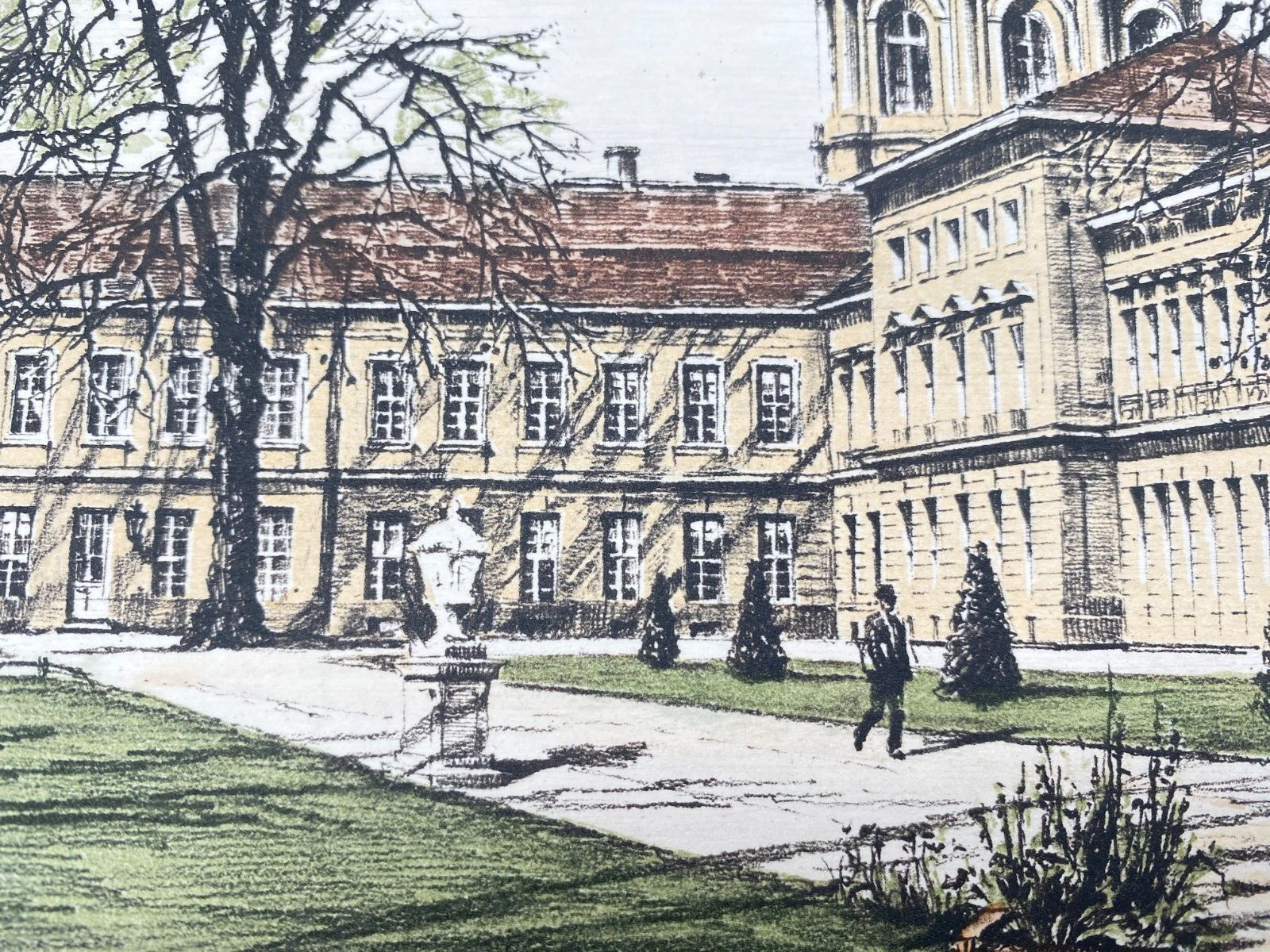 KÜNSTLER HEINZ WEHLISCH RADIERUNG KOLORIERT SCHLOSS CHARLOTTENBURG SIGNIERT