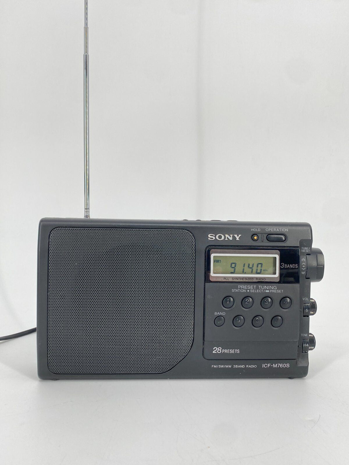 * RADIO SONY ICF-M760S 3 BAND UKW 90ER 1993 VINTAGE WECKER