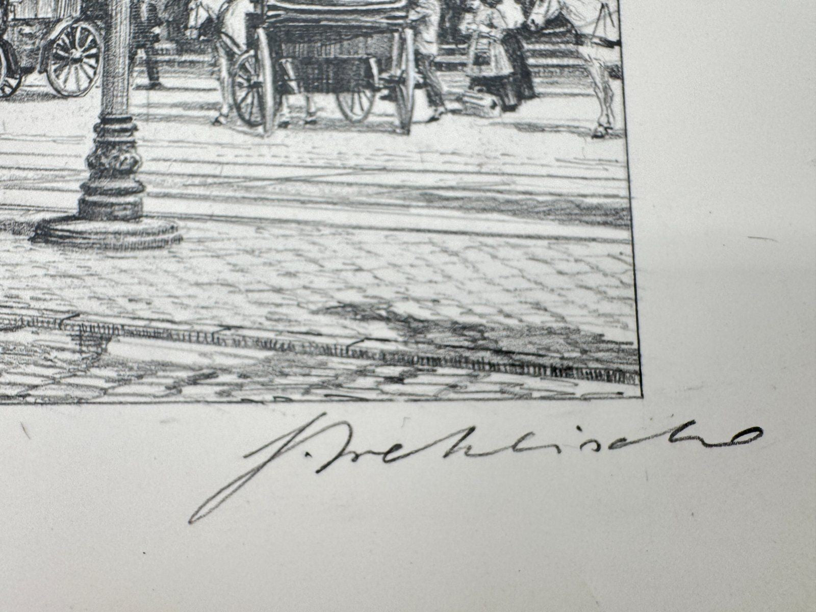 * HEINZ WEHLISCH ZEICHNUNG KARLSRUHE ALTER BAHNHOF SIGNIERT