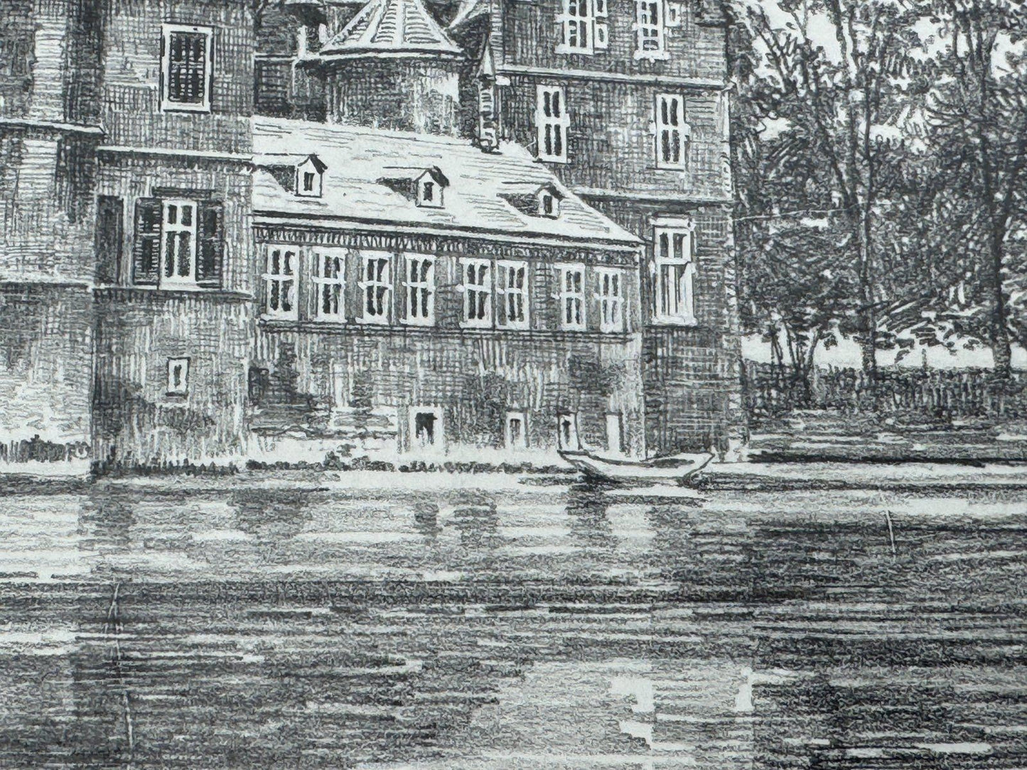 * HEINZ WEHLISCH ZEICHNUNG SCHLOß HERTEN RECKLINGHAUSEN ANSICHT