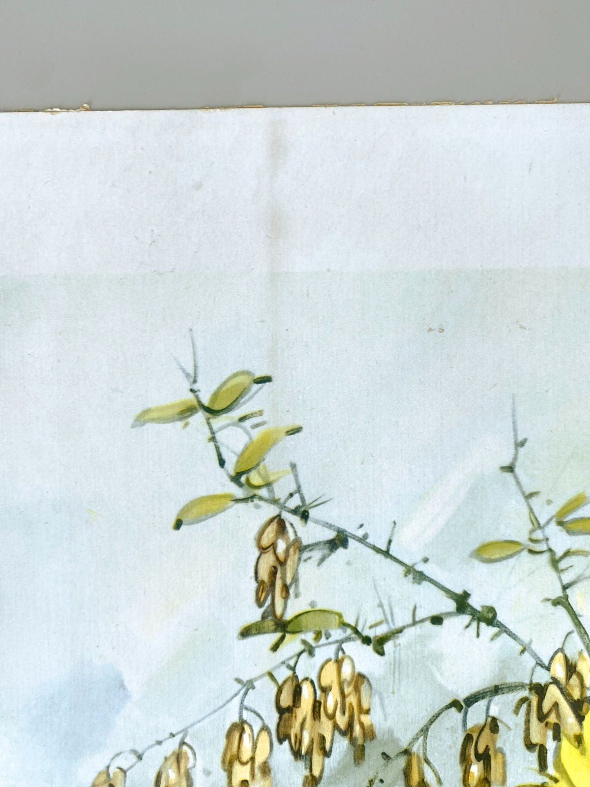 * GRAFIK OFFSET POSTER SONNENBLUMEN VASE STILLEBEN ROLF REGELE