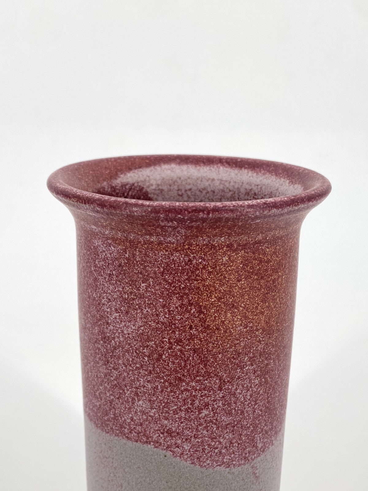 * STUDIO KERAMIK VASE KLEIN ROT WEINROT BEERE ROSA MATT 14,5CM VINTAGE