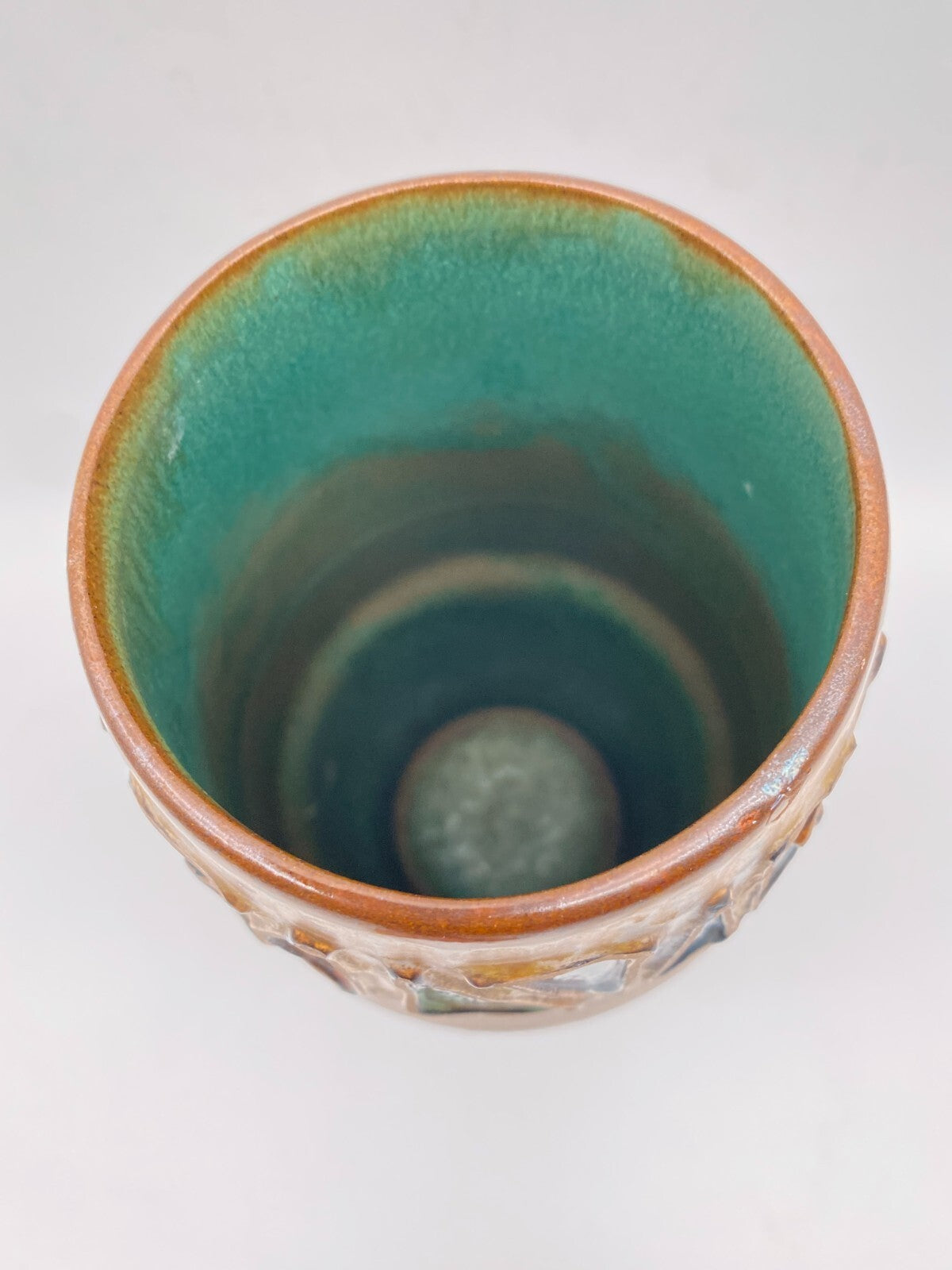 BLUMENVASE EL PASO 109 KERAMIK CERAMANO H. WELLING WEST GERMANY 60er FAT LAVA MI